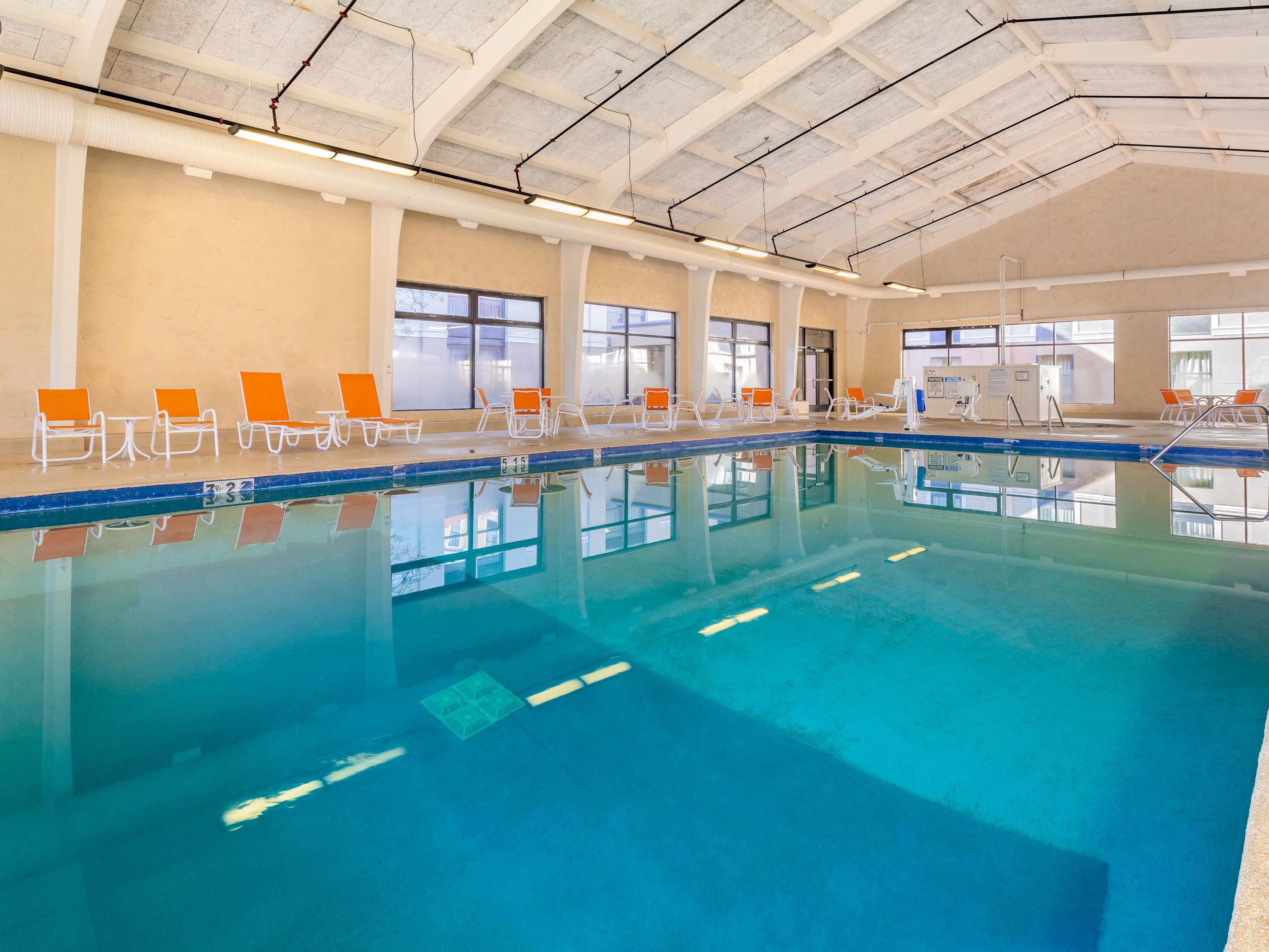 Come enjoy our heated indoor pool and whirlpool. Our pool is the largest indoor pool in Lake County, IL. We look forward to hosting you and your family while visiting Gurnee. 