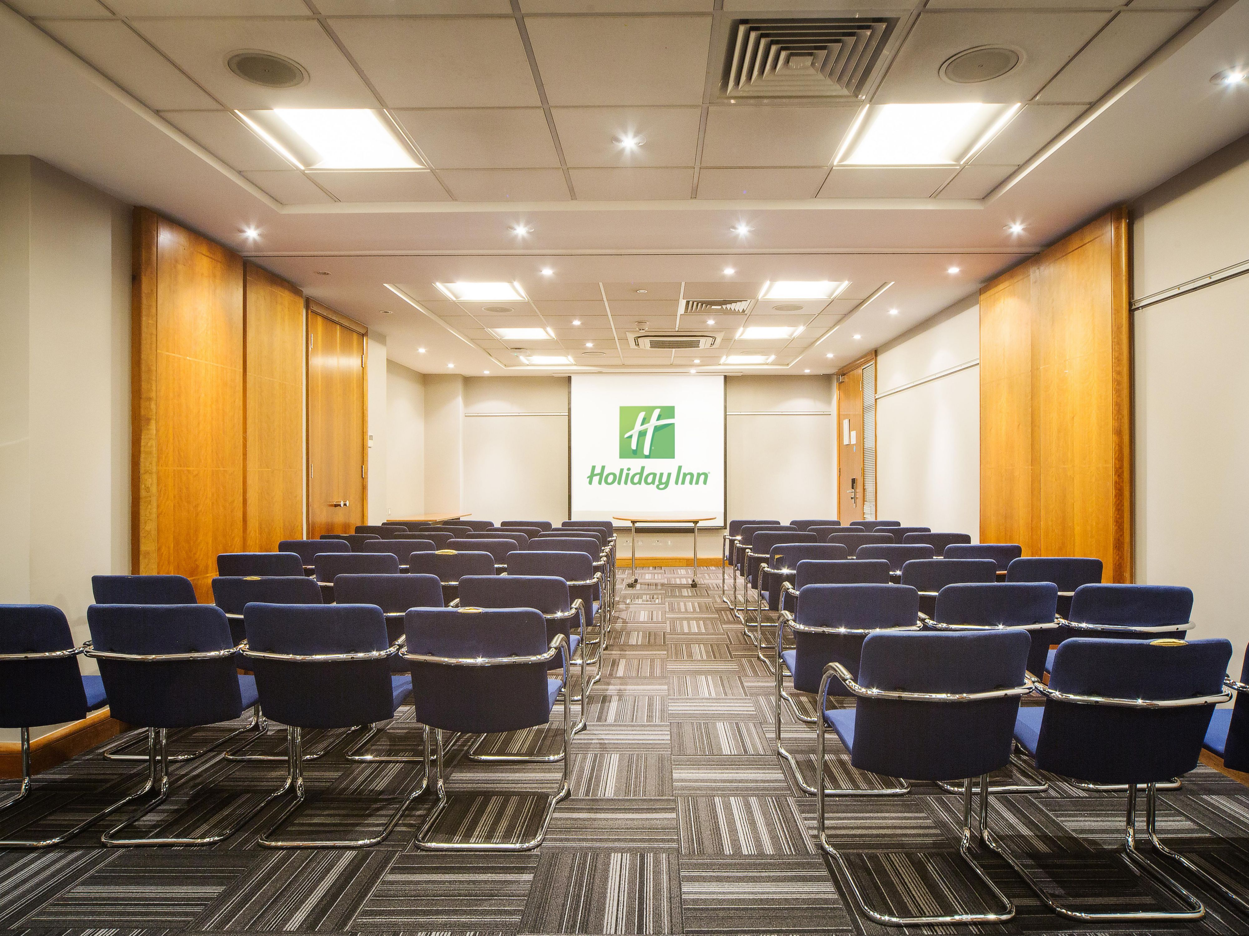 Fresh coffee welcomes delegates to the hotel's conference centre, The Academy have been upgraded recently with 85 inches screens and has state-of-the-art facilities and a private reception area. Seven airy rooms seat up to 120, and adjustable lighting and blackout blinds are ideal for presentations.