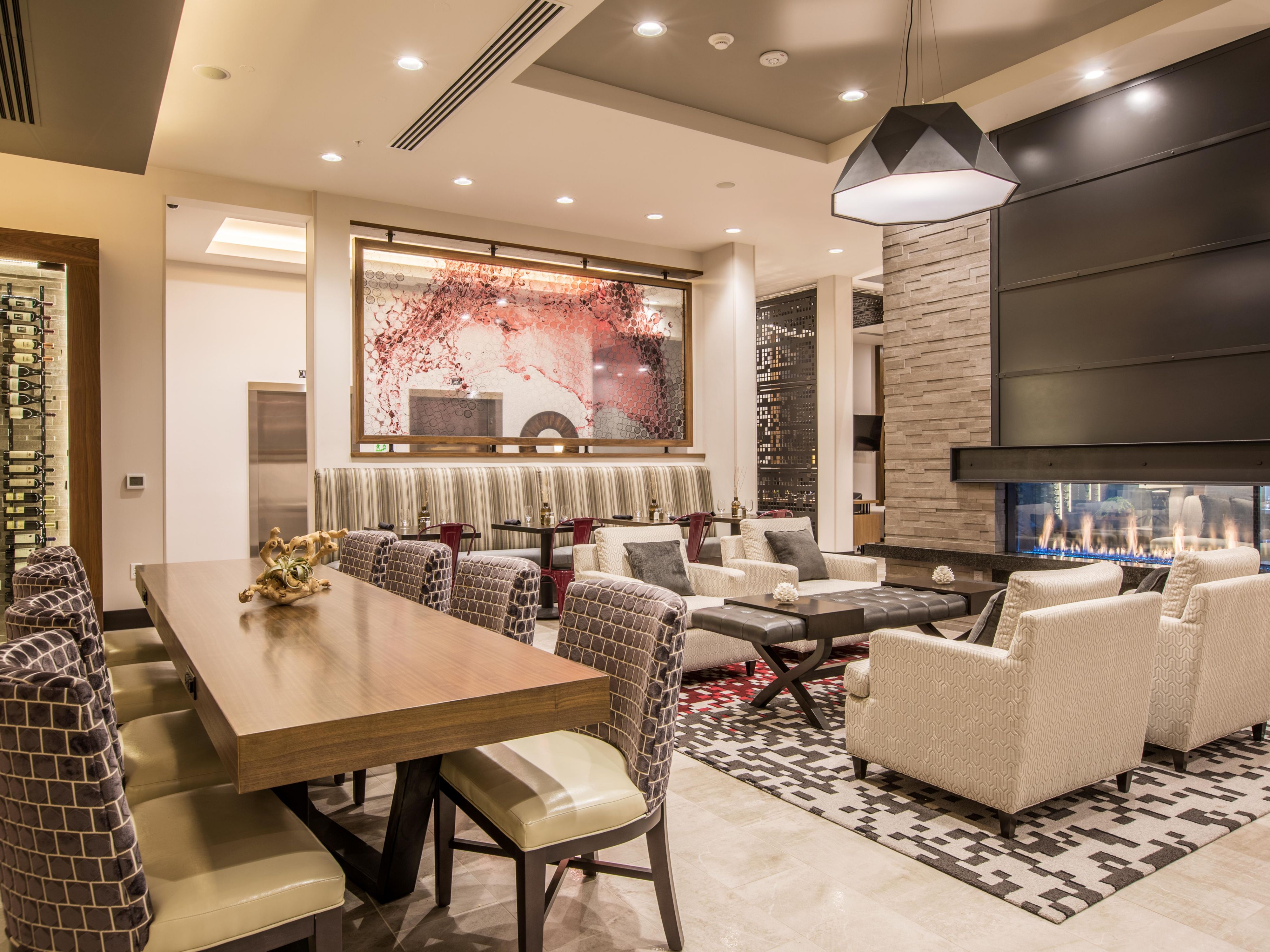 Our lobby offers space for informal gatherings with family