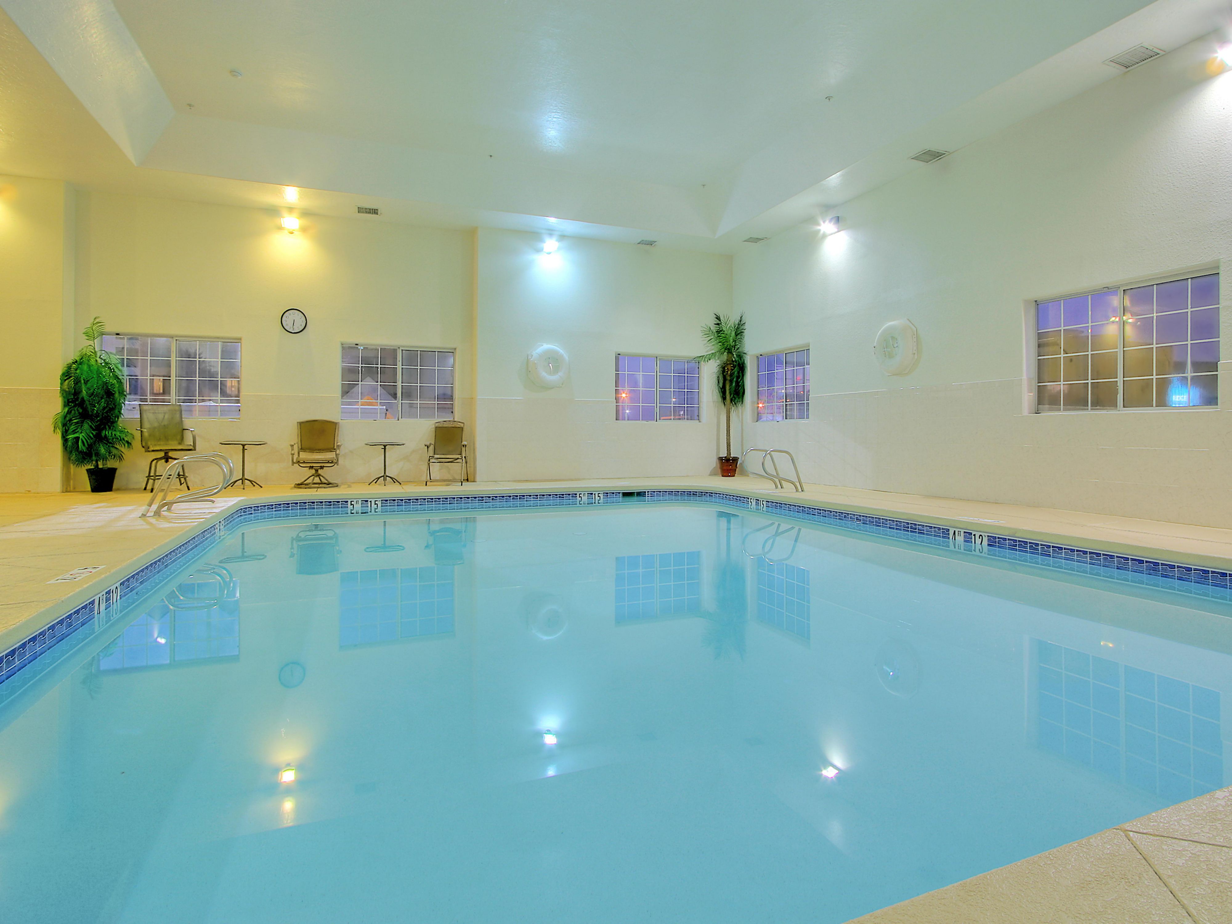 Soak your toes or plunge right into our indoor pool or whirlpool! There’s no better way to beat the Albuquerque, NM heat than with a dip into our fun, safe pool. Those that need assistance due to a physical disability will be happy to know that our pool comes fully equipped with a pool lift chair for maximum accessibility.