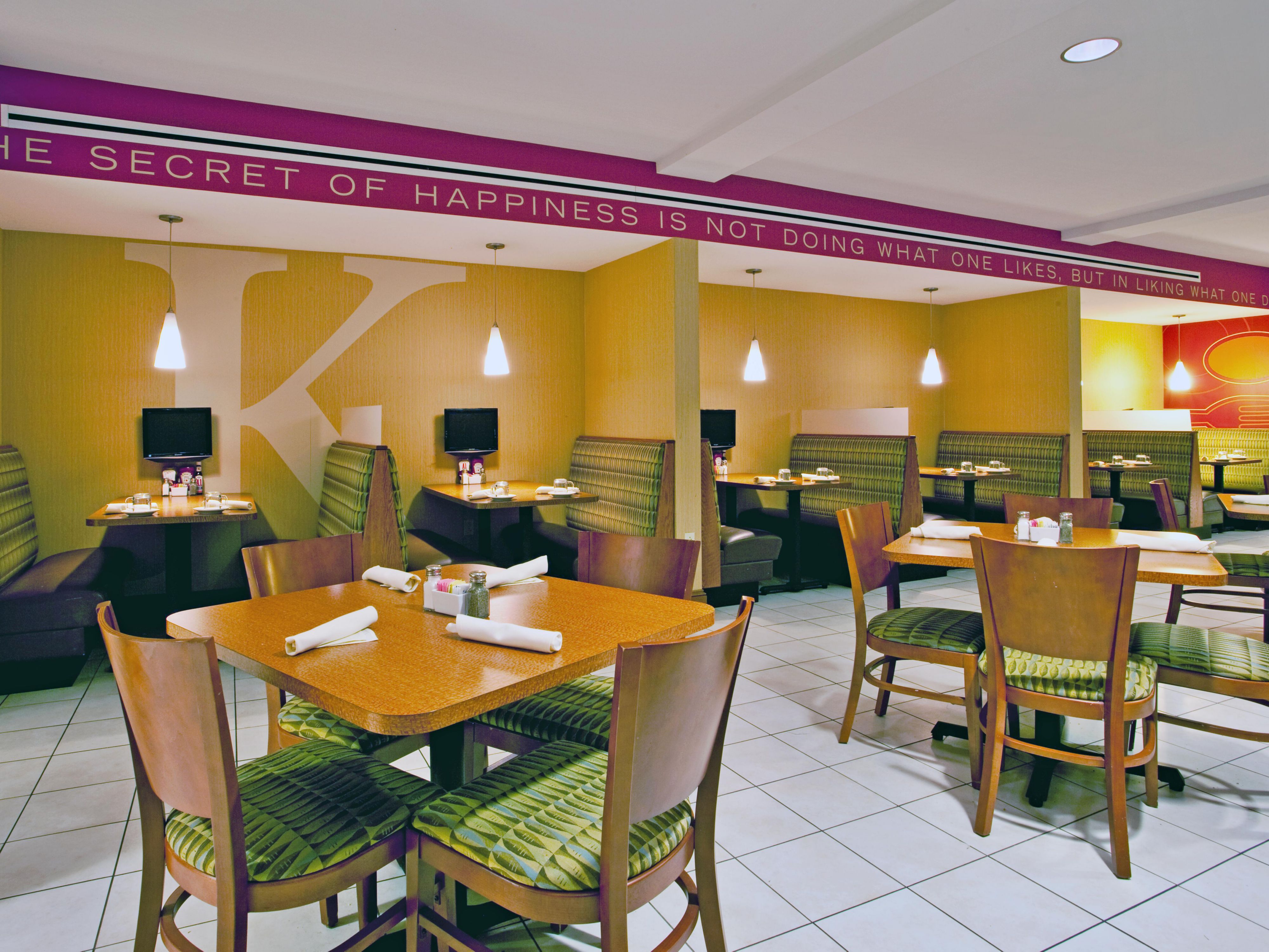 Enjoy breakfast and dinner in our on-site restaurant. Great food and friendly service!