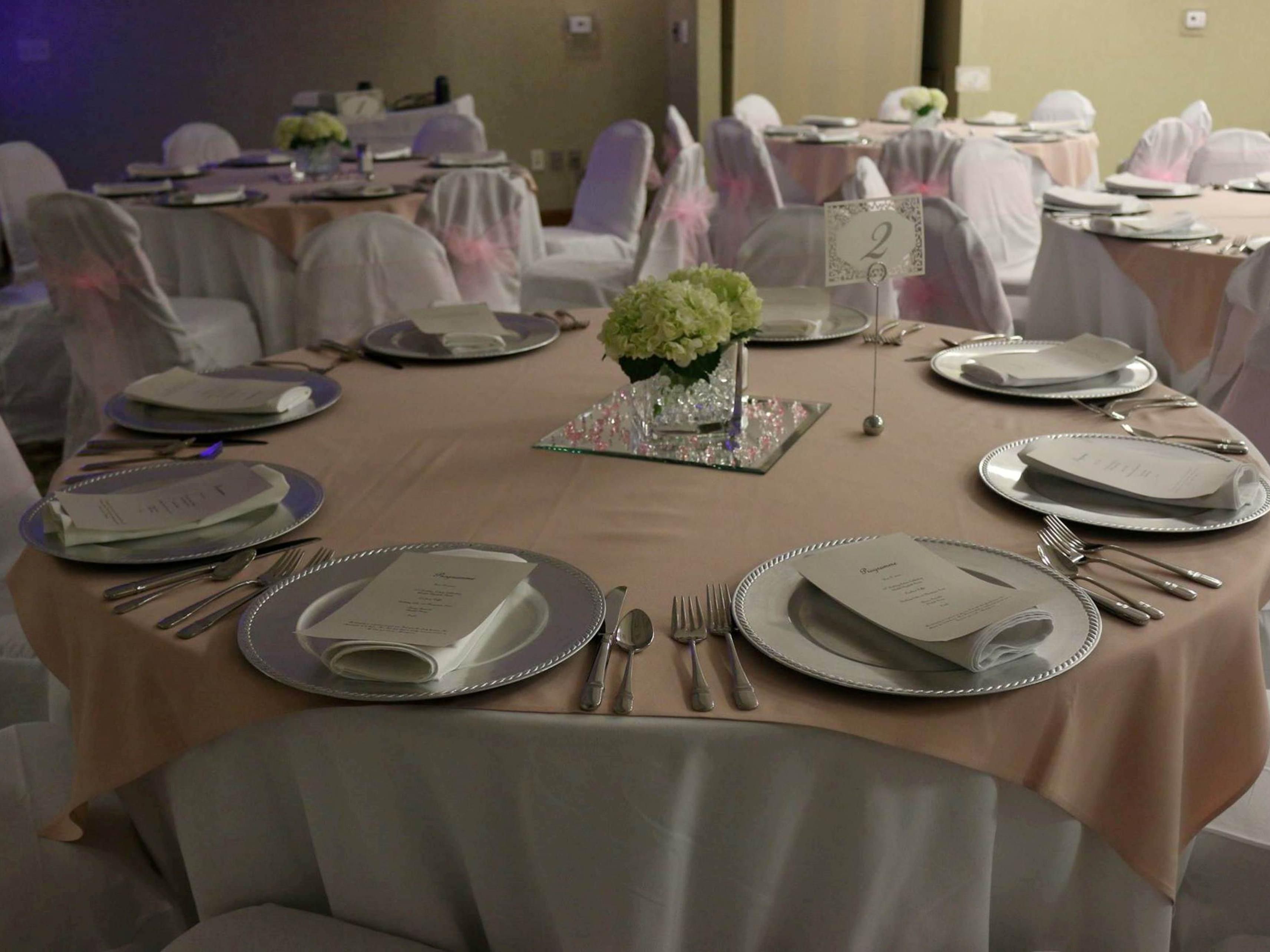 On-site catering services available for your next special occasion, meeting, or family event. Our ballroom will accommodate 90 people and our staff is dedicated to your complete satisfaction. Call us today!