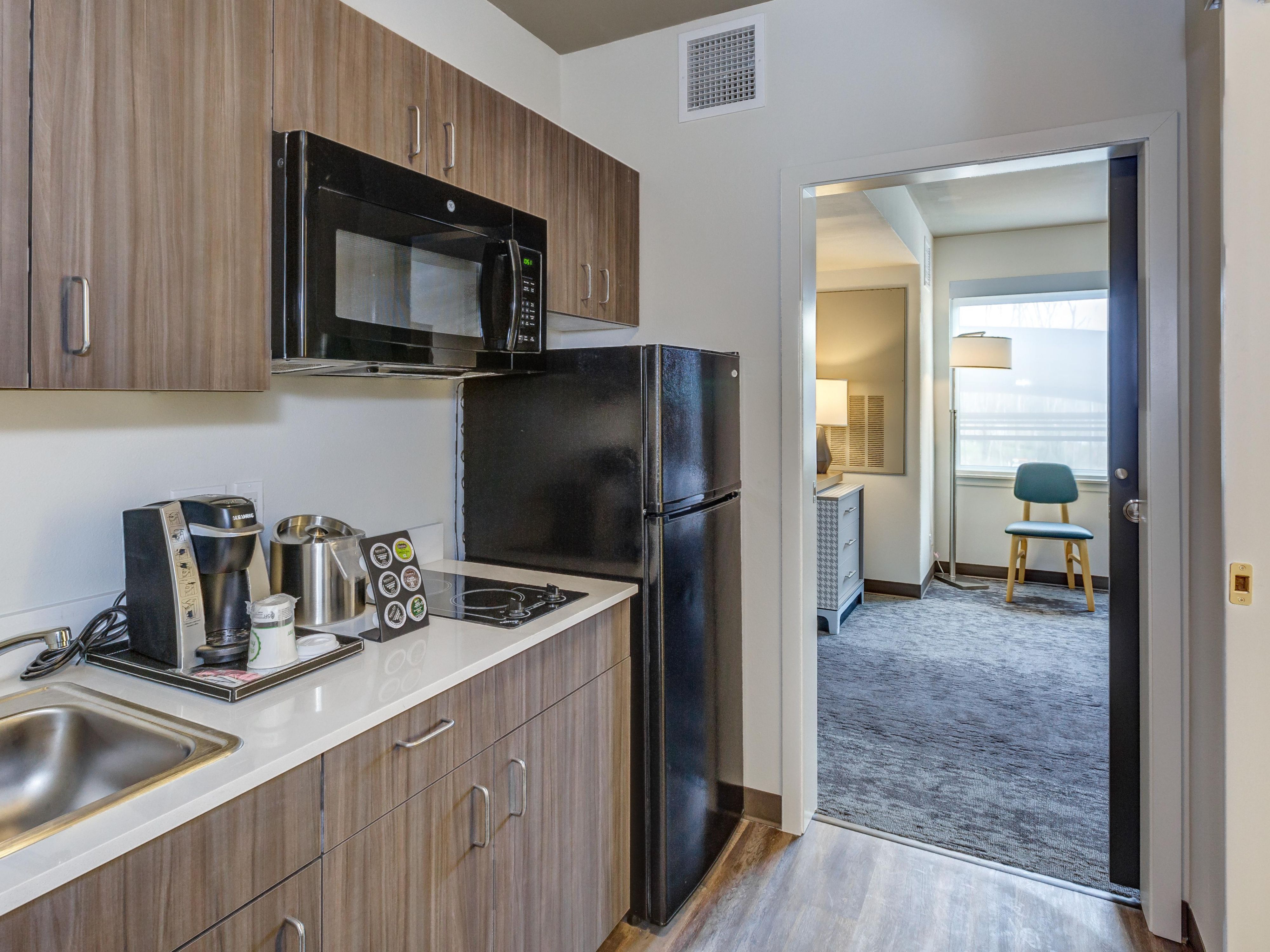 With over 13 different room types to choose from, we are sure to have a room that fits your exact needs! From rooms that sleep up to six to extended stay studios and suites, travelers of all types have places here. Call our front desk and we'll book you a room you can feel comfortable in. Ask about our Honeymoon suite!