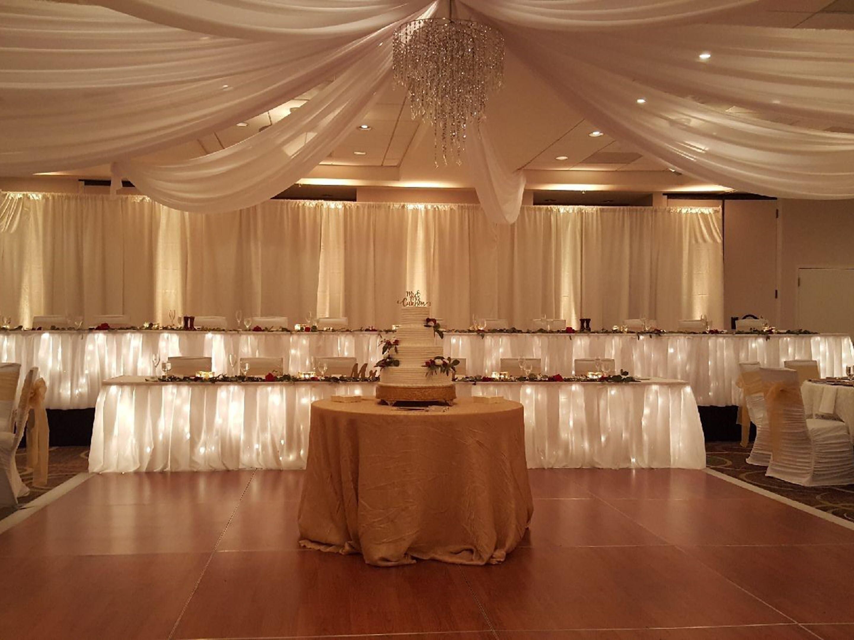 We understand how important your special day is and we look forward to helping you make a memory that lasts a lifetime together! You can select from several Wedding Reception packages to meet your unique needs and style. Our spacious ballroom will accommodate up to 250 wedding guests. Contact the hotel sales team directly to start planning!

