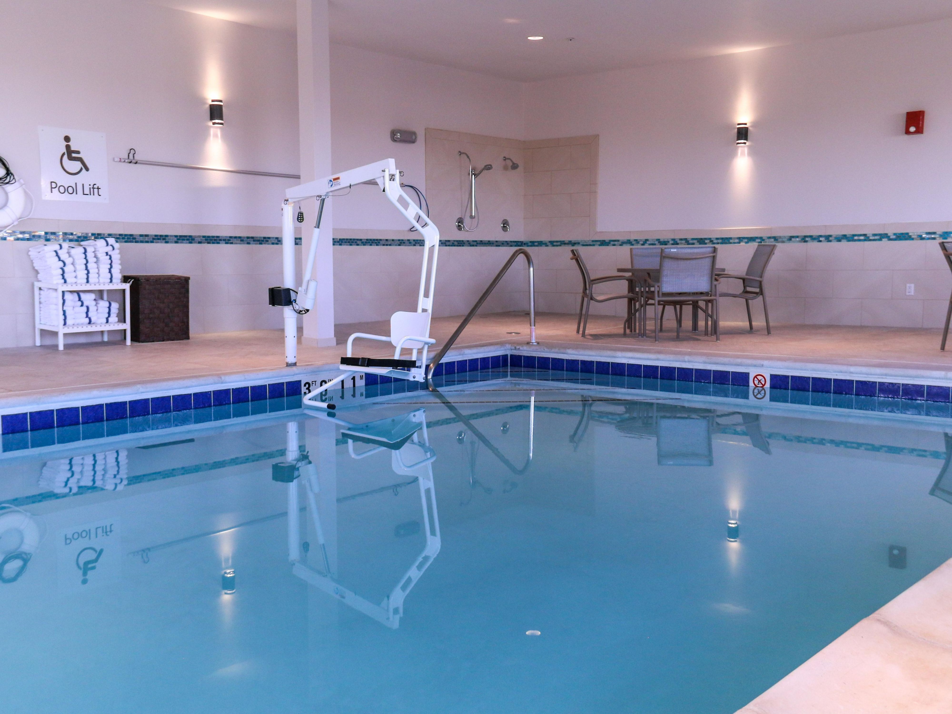 Every guest can enjoy our ADA-accessible pool. 