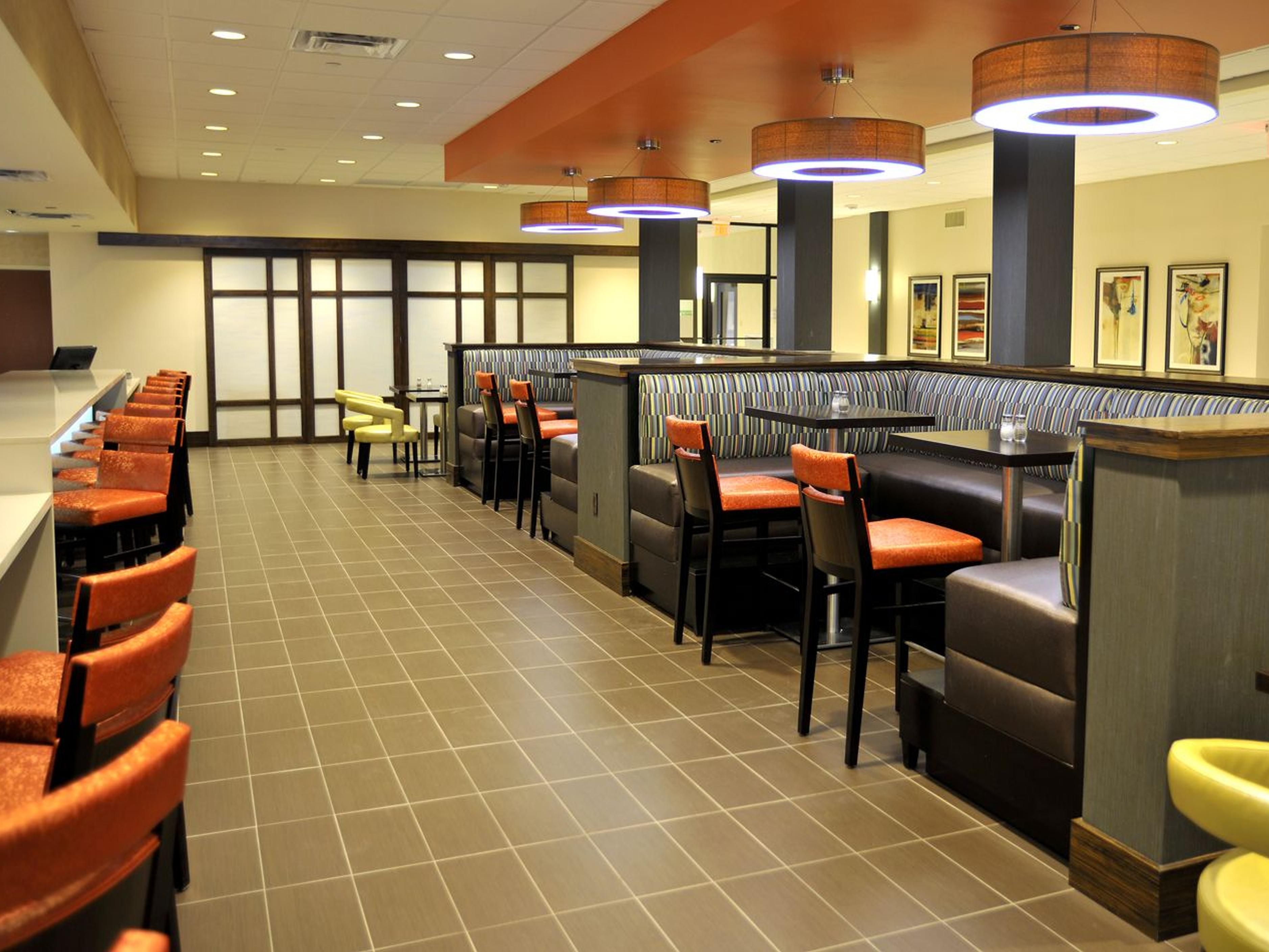 Savor the delectable breakfast buffet at our on-site restaurant, Mosa's Bar and Grill, or enjoy a delicious dinner and a refreshing drink with the family at the end of a tiring day of work or play. Children 11 and under eat free.