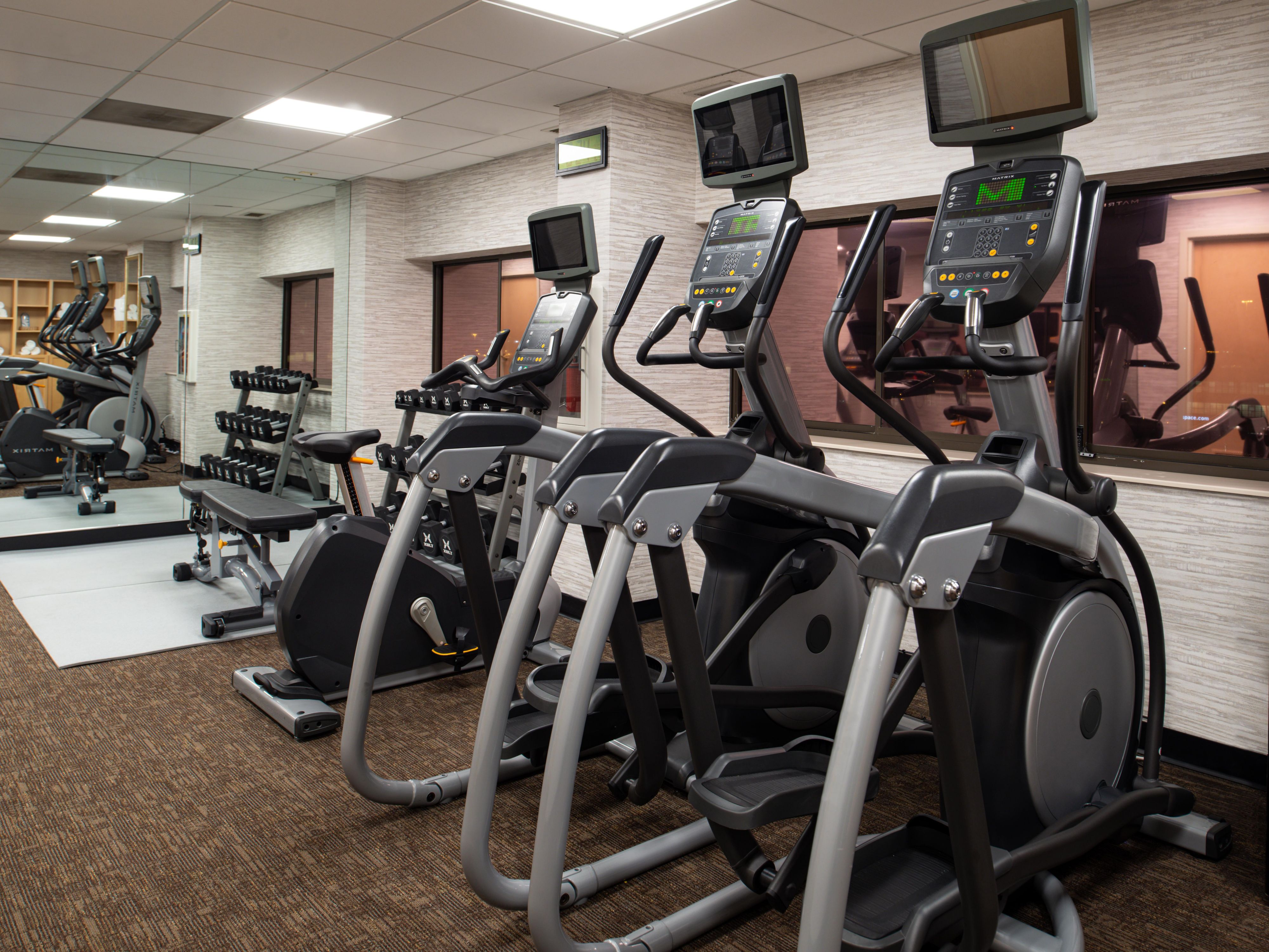 Keep up with your workout routine in our onsite fitness center.