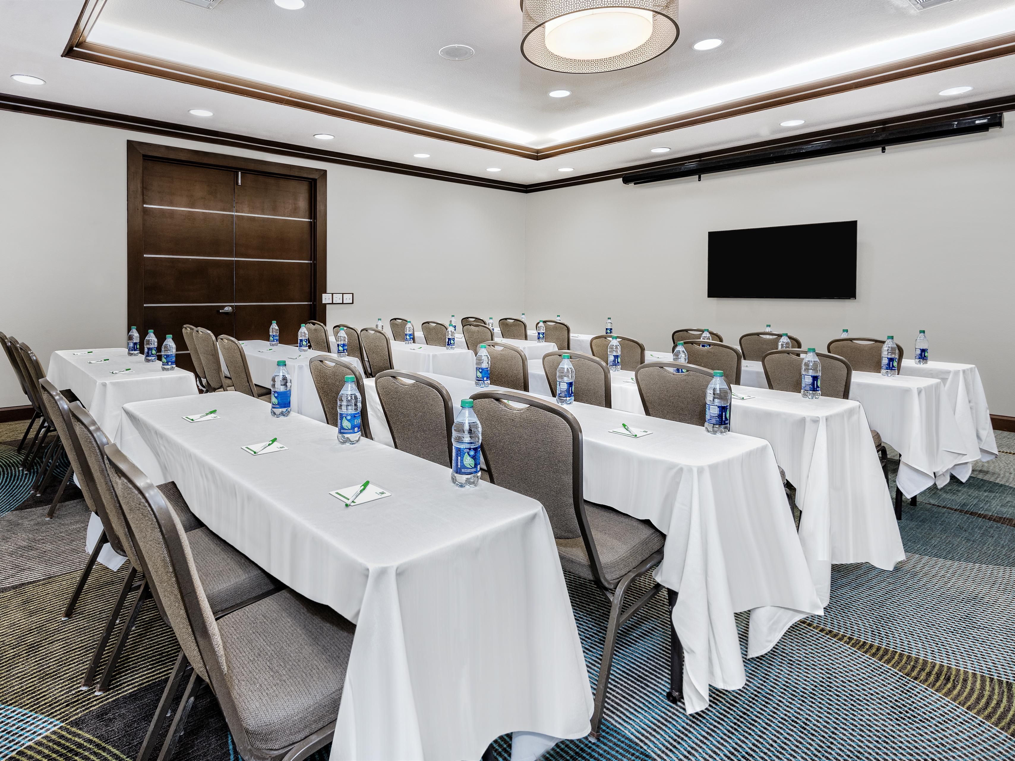 We offer 3,500 sq ft of flexible function space perfect for a conference or memorable celebration. Our friendly and knowledgeable sales team will be delighted to assist you! Ask us about IHG Business Rewards and save while you host your event.