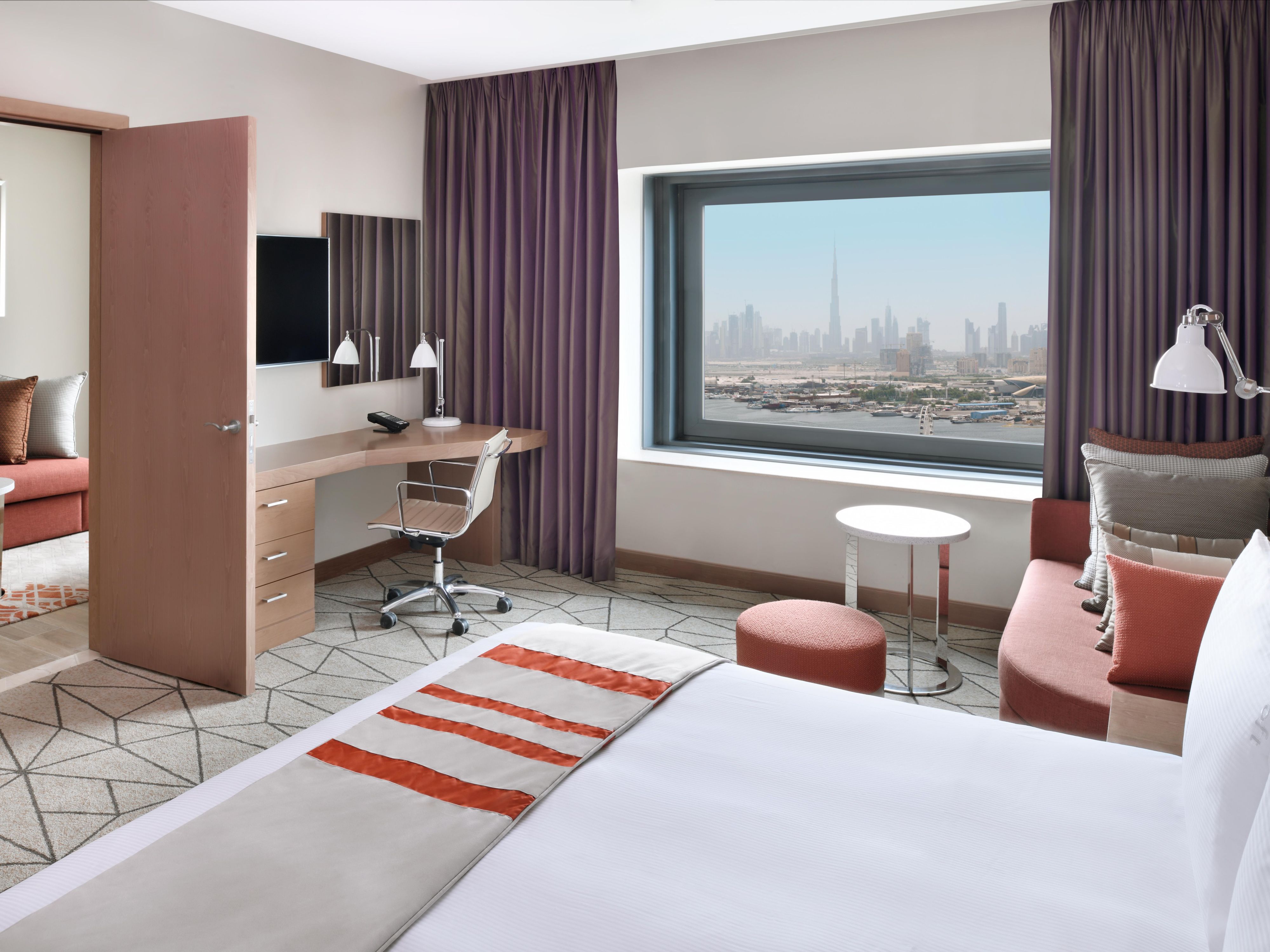 The Junior Suite is bright and airy with separate living room