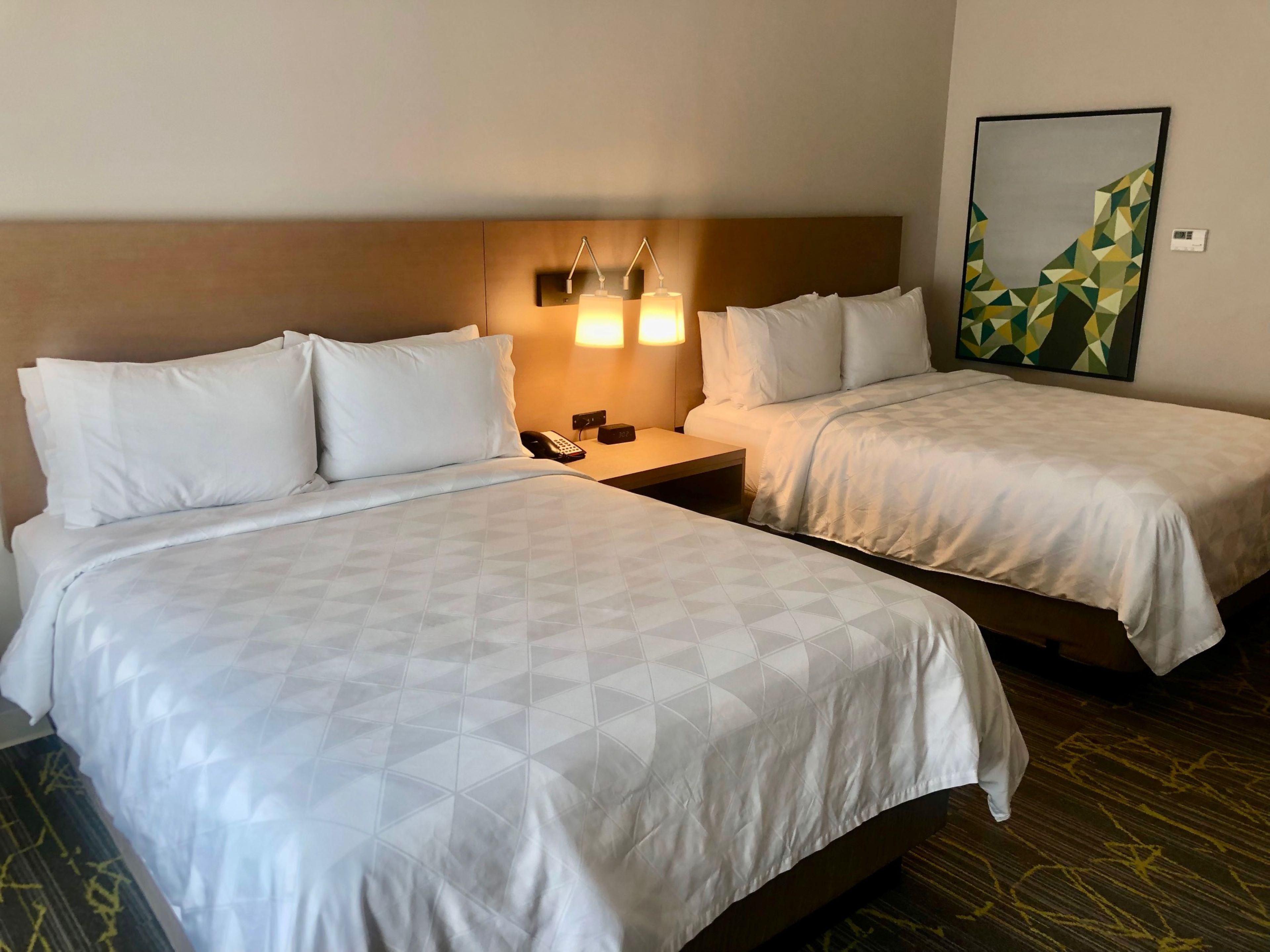 Enjoy a restful and relaxing stay in our room with two queen beds