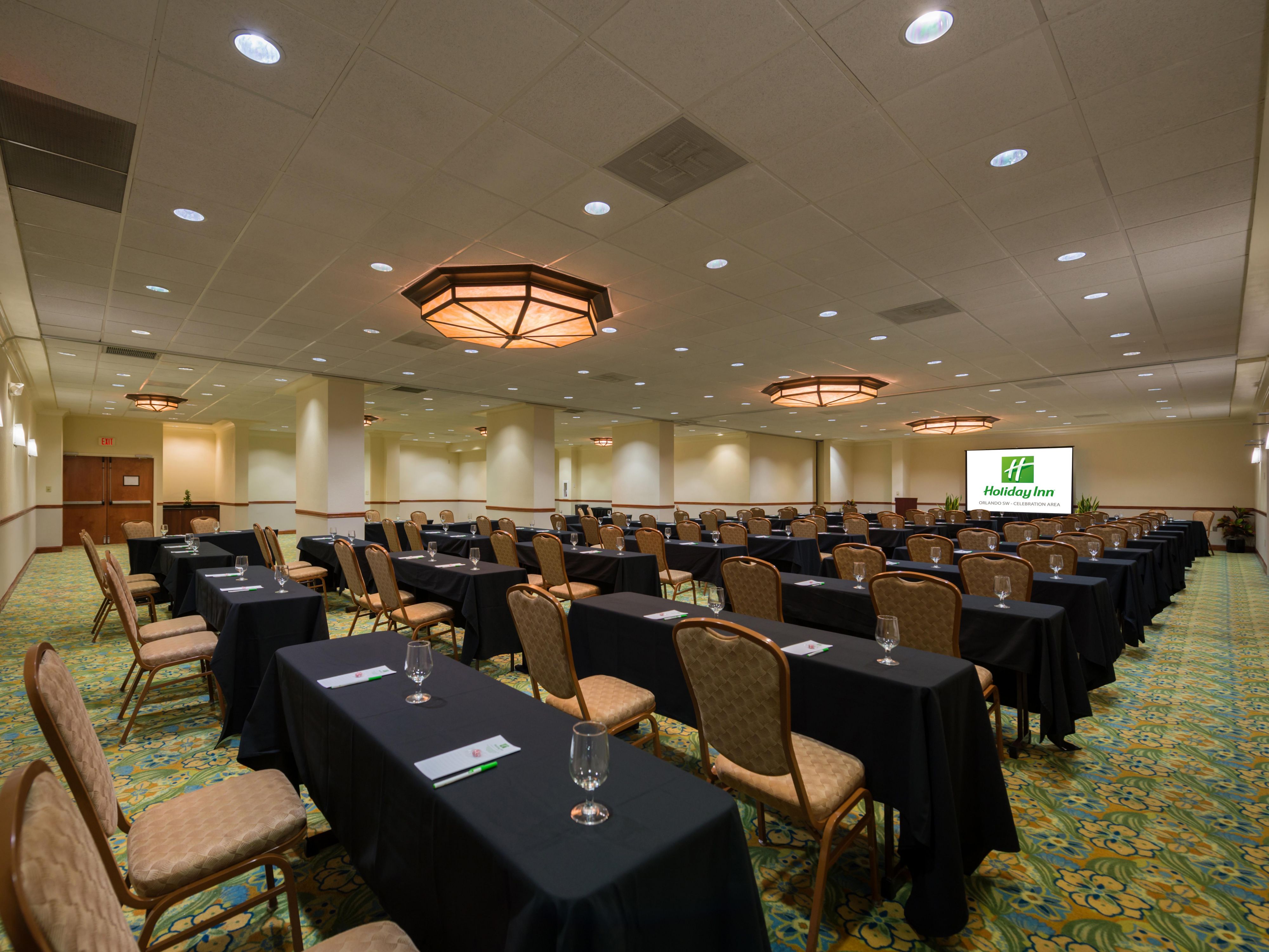 We've got everything you need to make your meeting or event run smoothly. With over 3,700 square feet of hybrid meeting space in Orlando with four rooms, a stylish ballroom, flexible layouts, and audio-visual equipment for events, weddings, and gatherings. Make genuine connections and celebrate in an energetic atmosphere.