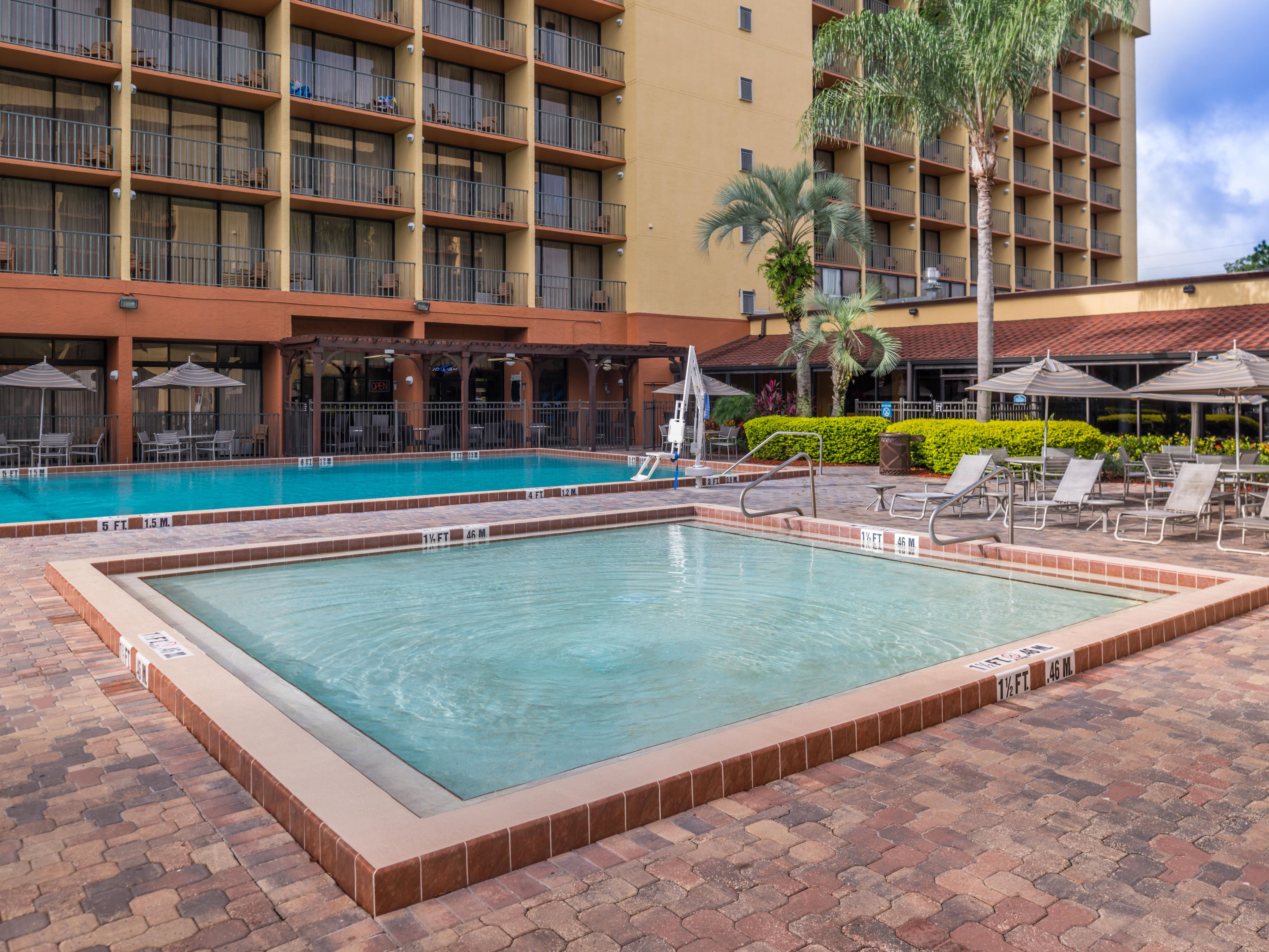 Unwind with a soothing soak in our hot tub at the end of the day.