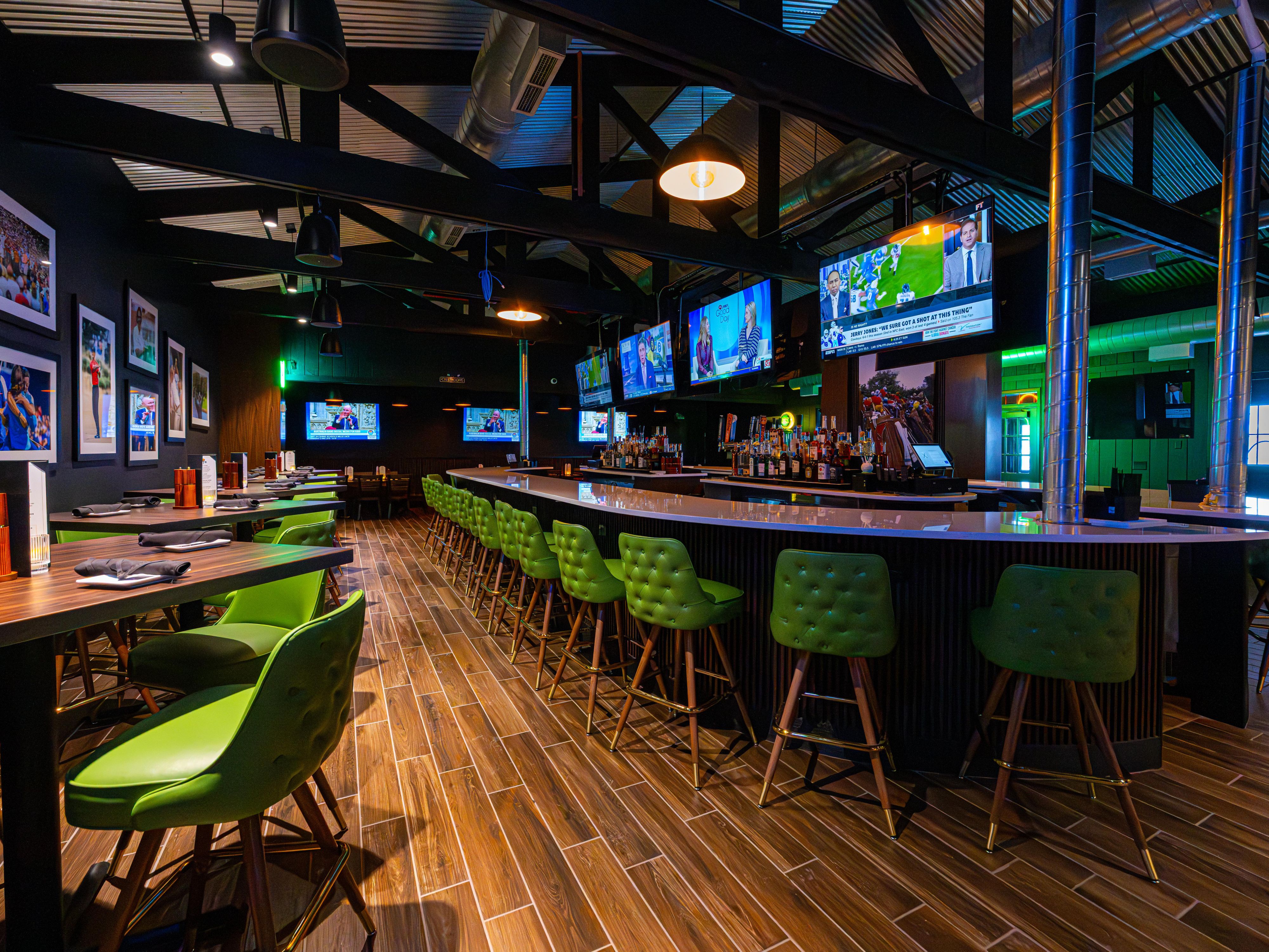 ParT Barn is a modern restaurant and bar featuring nine top-of-the-line golf simulators, a scratch kitchen, and a welcoming atmosphere. Built around great food, crafted drinks, and genuine hospitality, we’re designed for connection, competition, and community… whether you’re a golfer or not, it’s a place to gather and stay awhile.