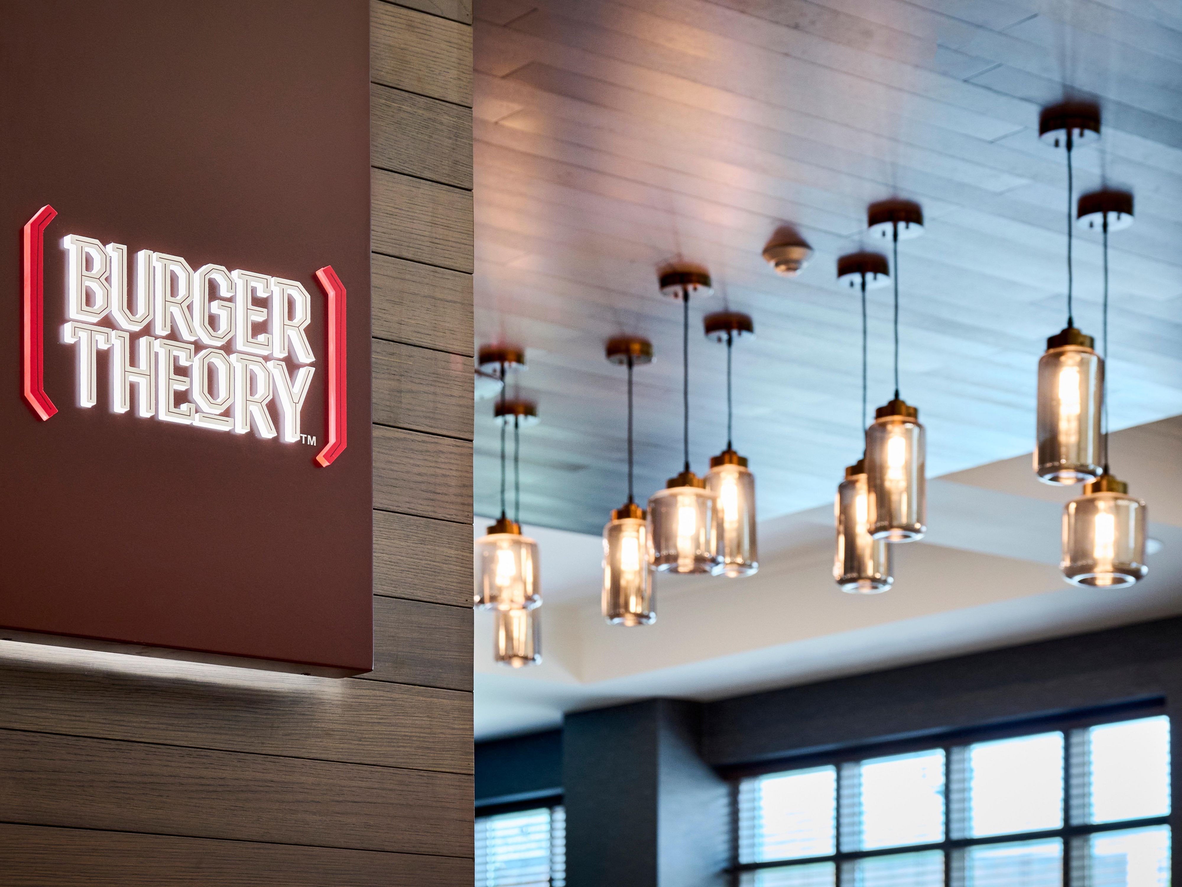 The Burger Theory  Restaurant now offers the option for our overnight guests to order great food from their menu and pick up at our New Concierge Counter.  Please contact us for details.