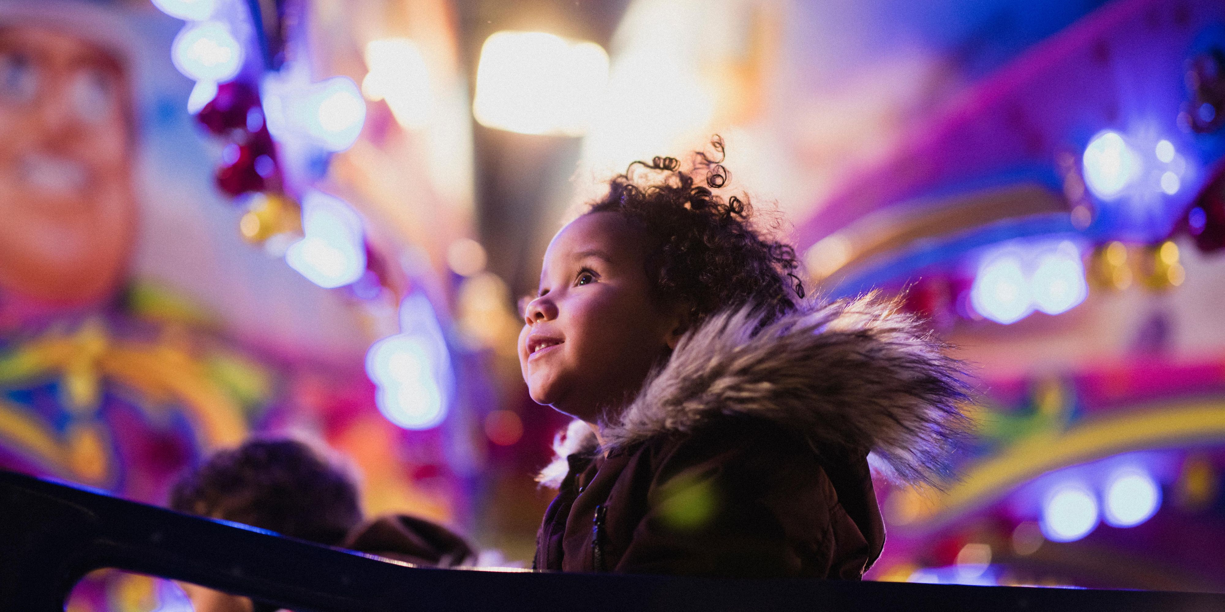 Child riding a ride