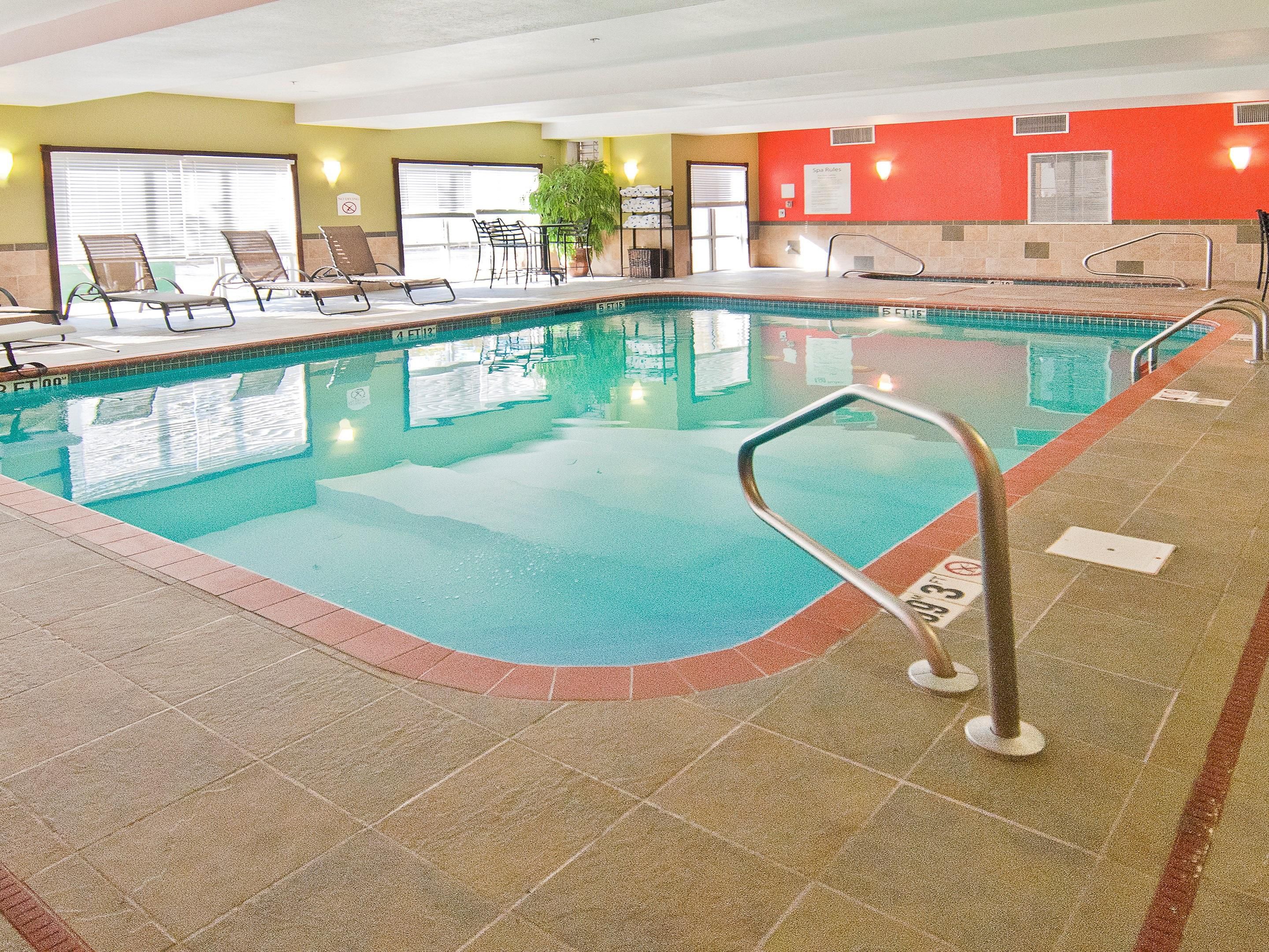 Enjoy year round our Indoor, Heated Swimming Pool and Spa