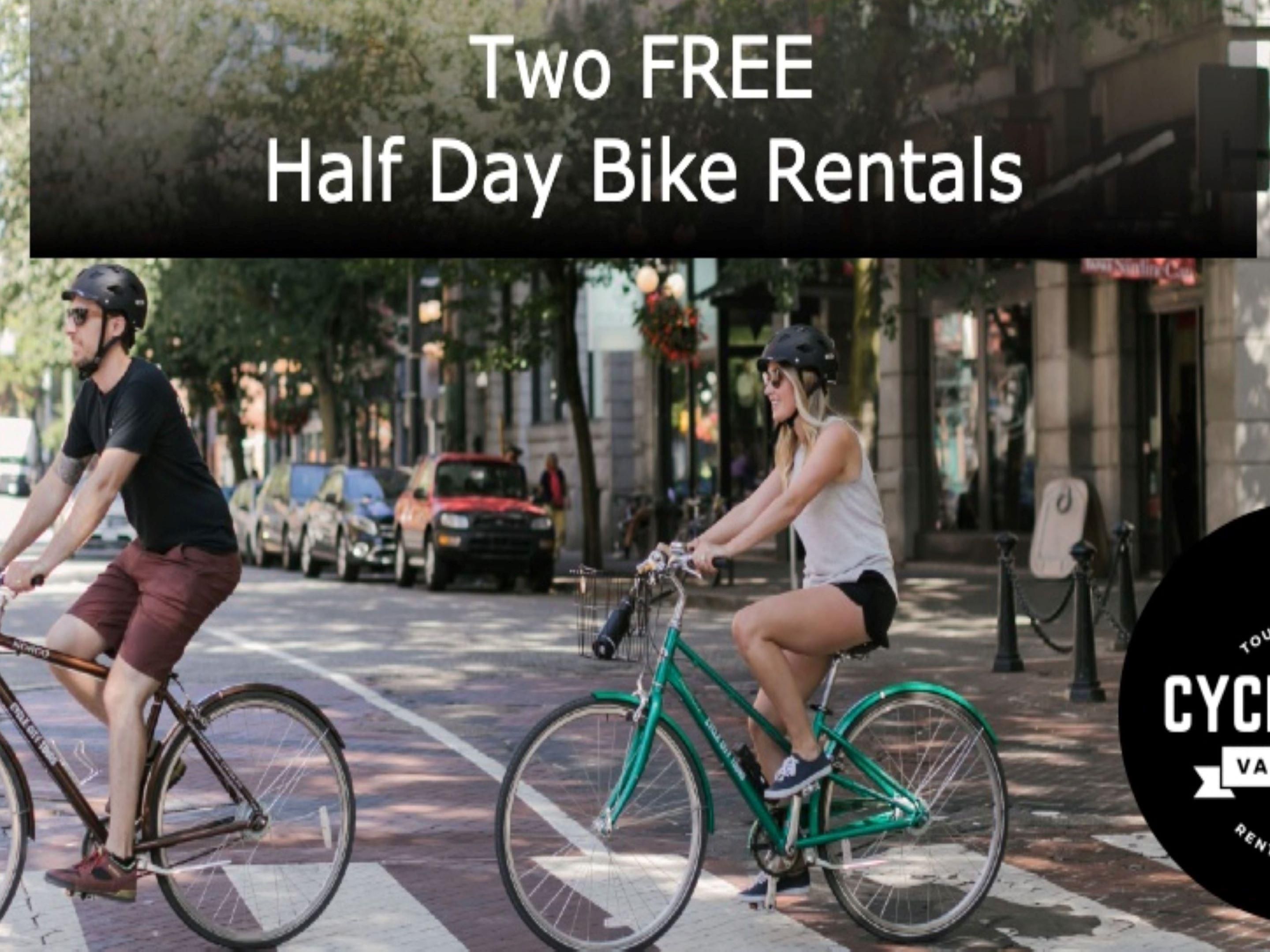 Two Free half-day bike rentals