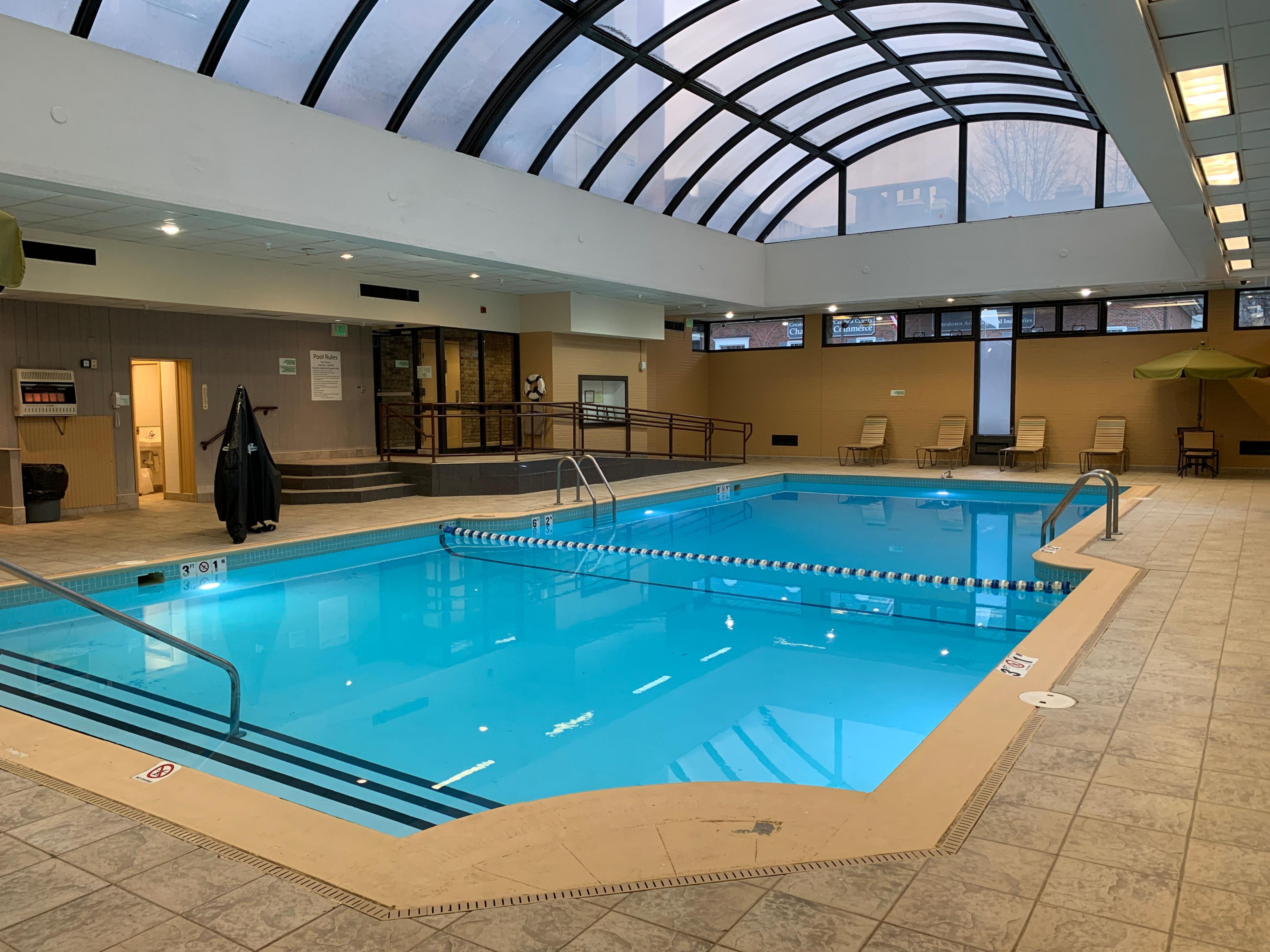 Have a morning or afternoon dip in our heated indoor pool.