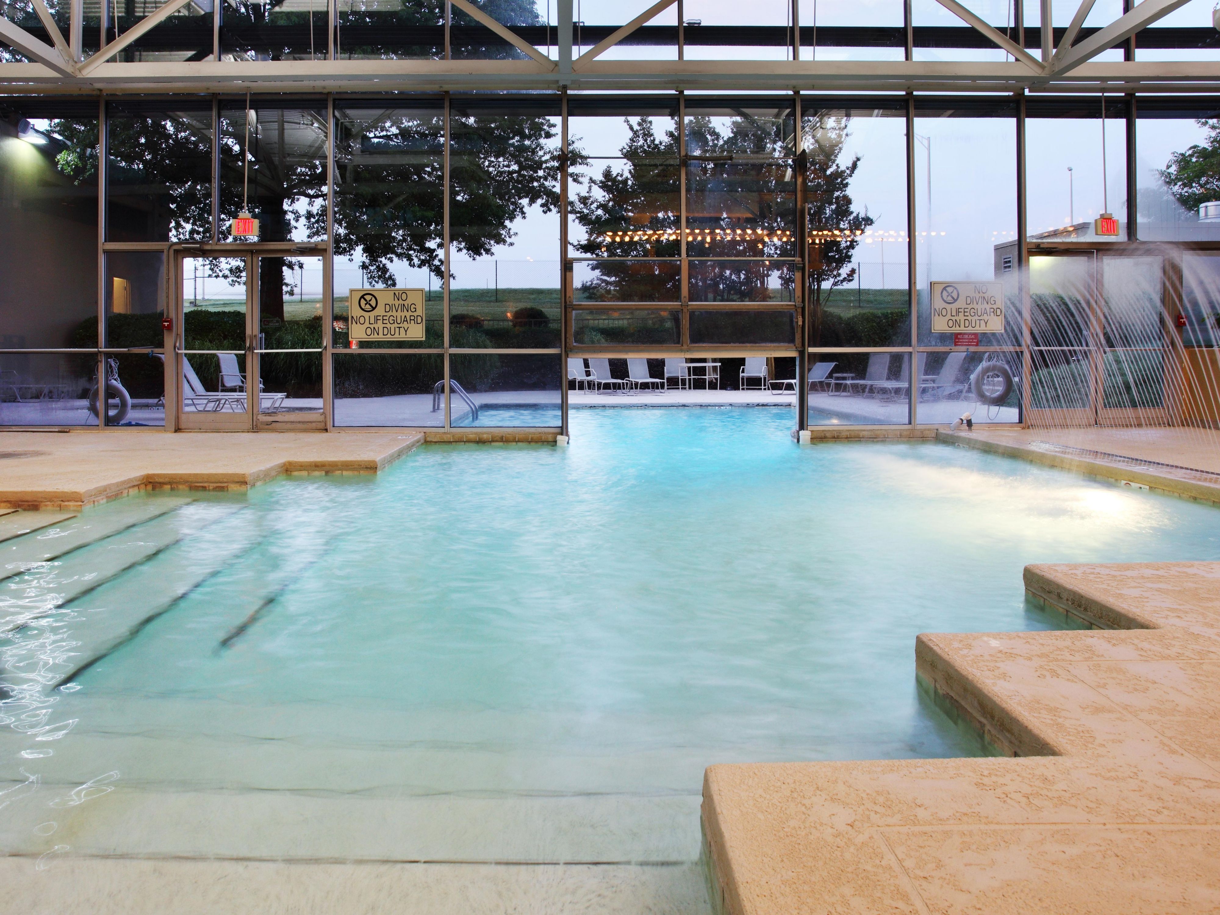 Indoor pool with graduated levels