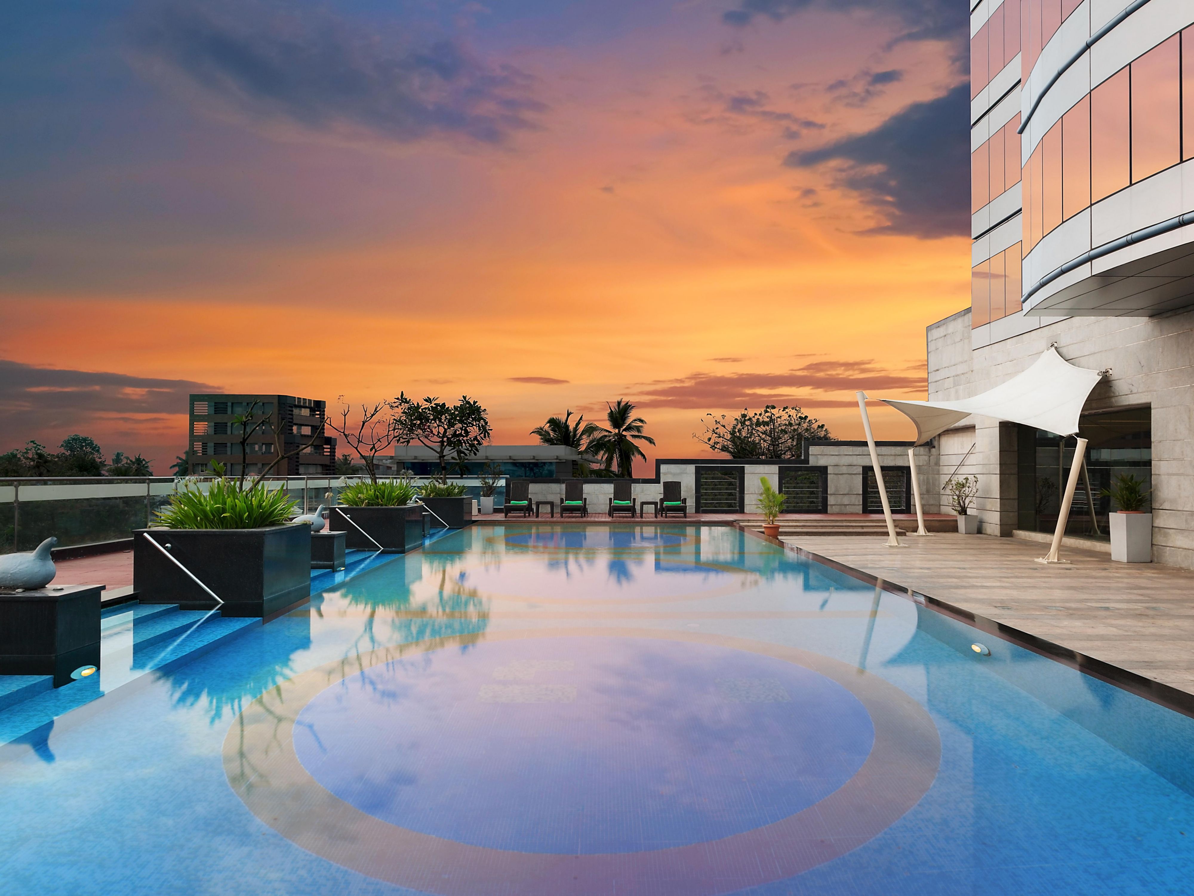 Elevate your relaxation with a dip in the rooftop pool