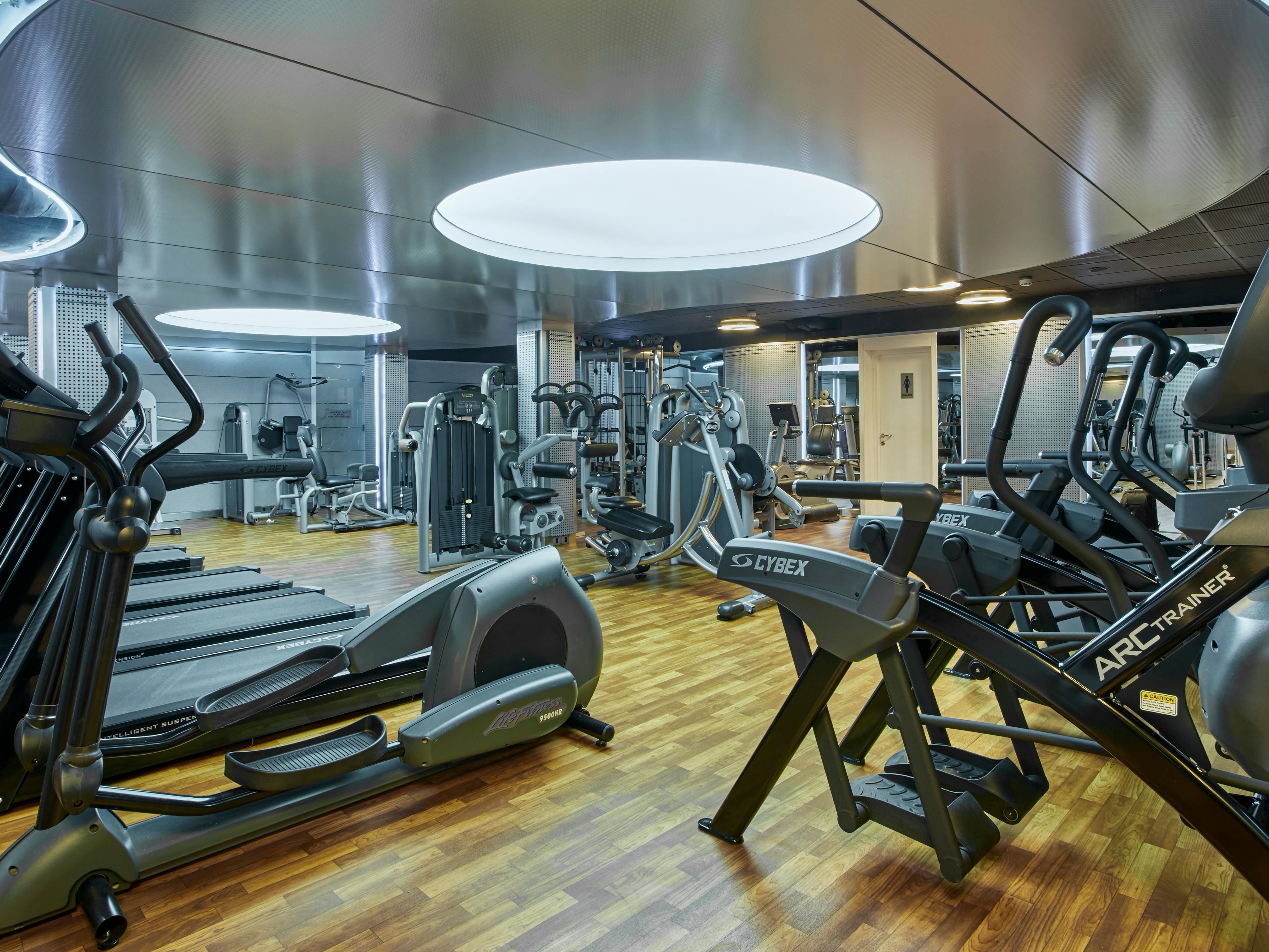A modern fitness centre with over 10,000 square meters of workout and exercise facilities.