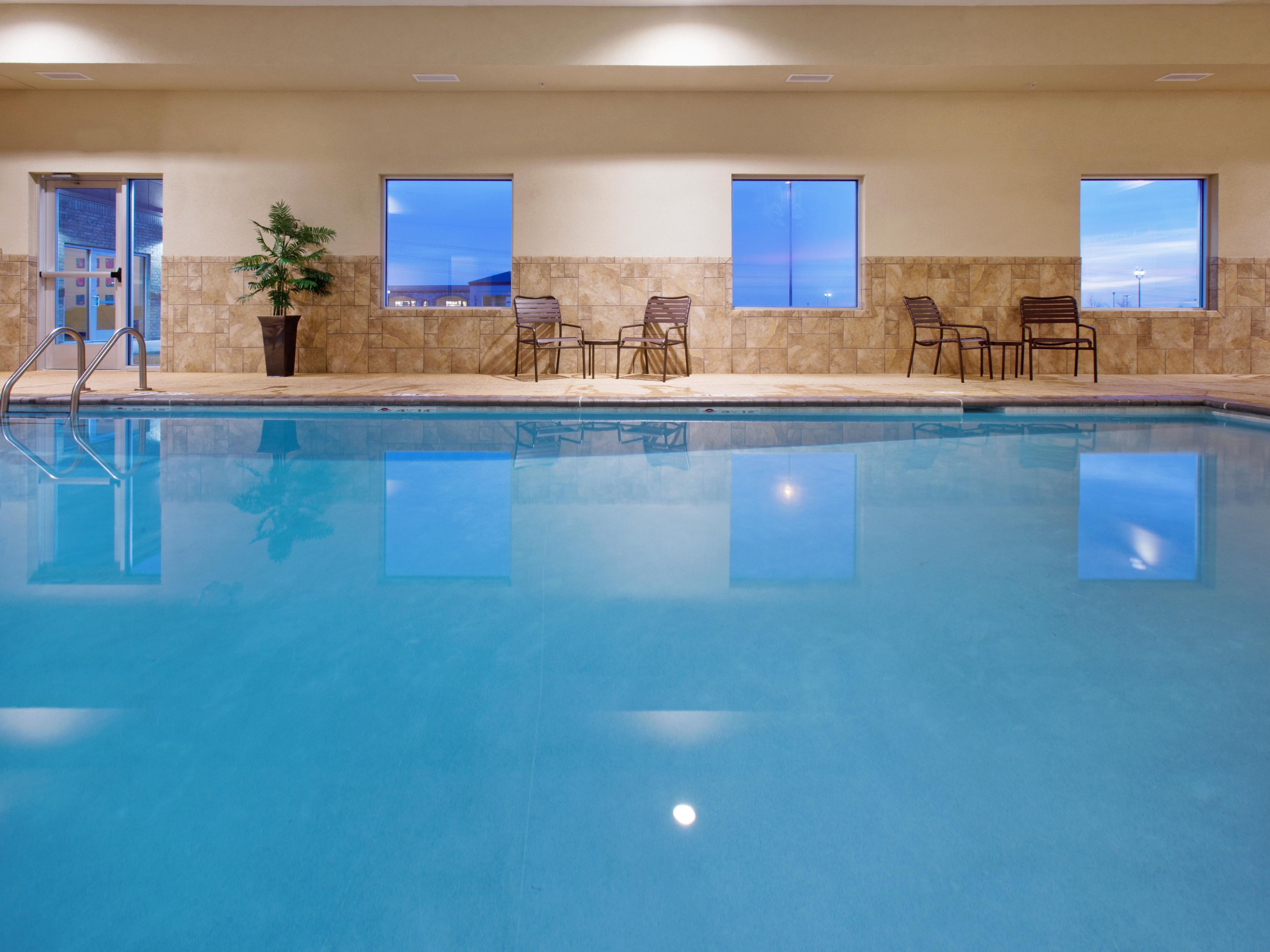 Relax with a refreshing dip in our soothing indoor pool.