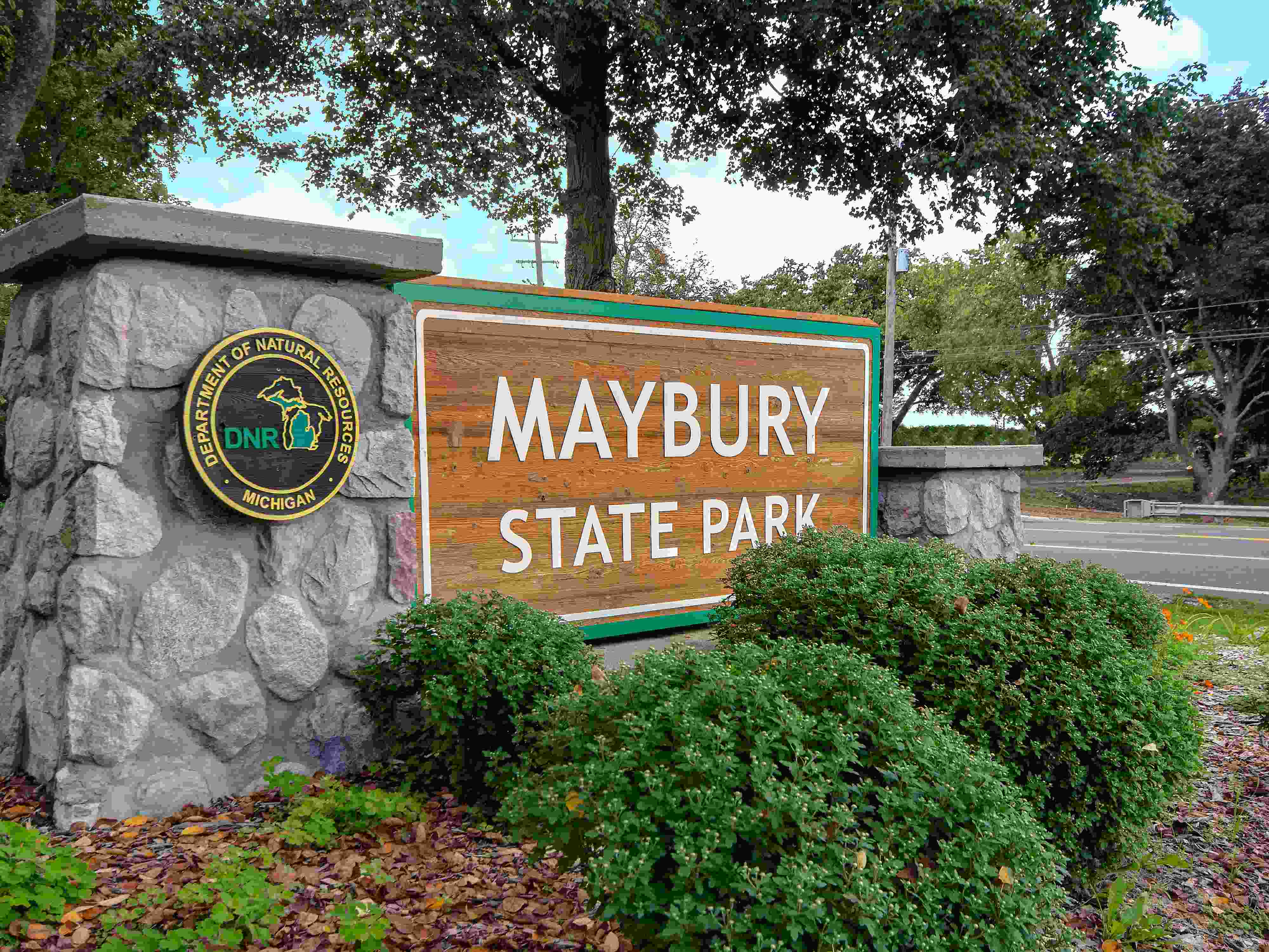 Explore the trails of Maybury State Park.