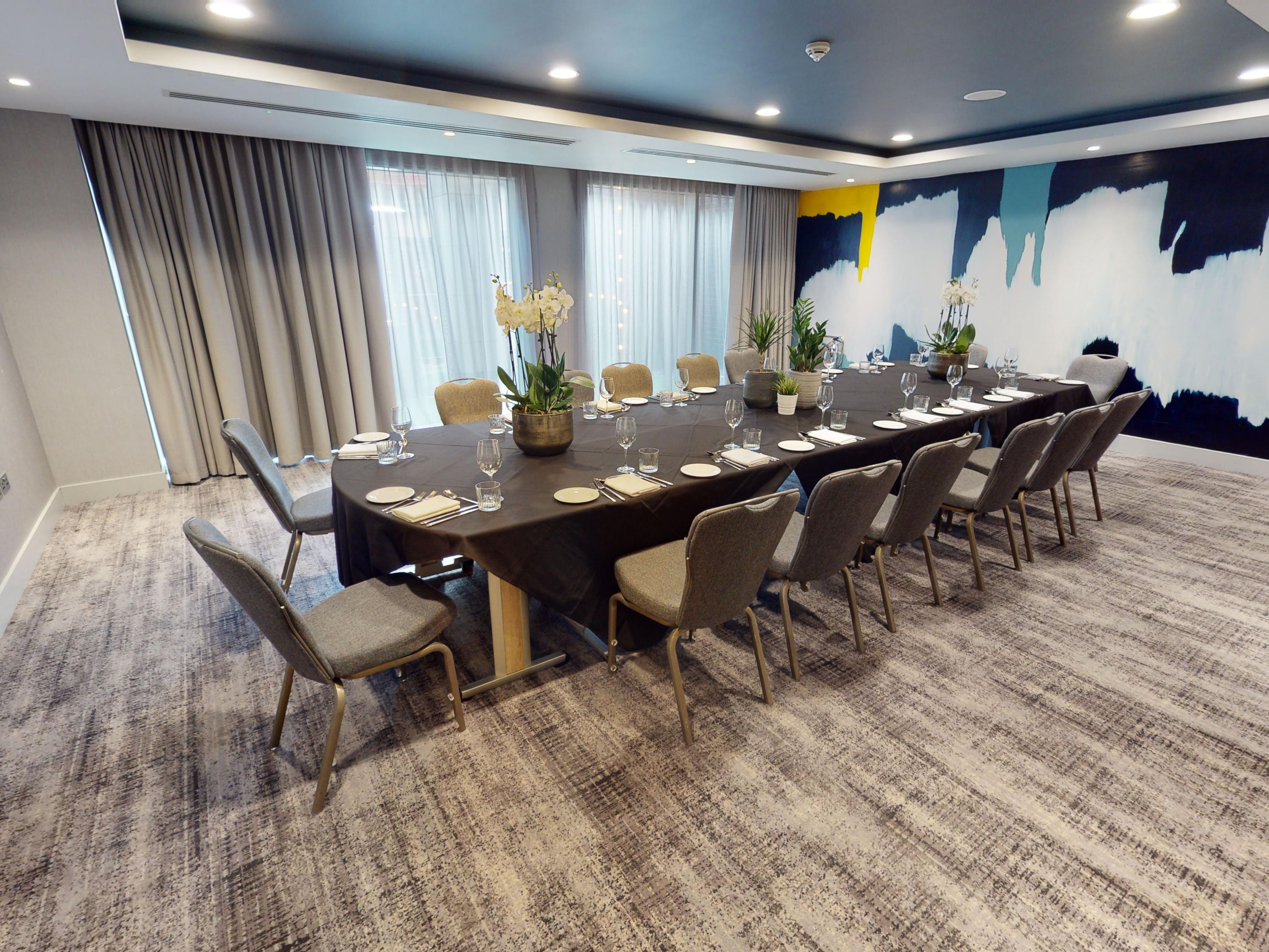 Our event spaces embrace the spirit of the Manchester music scene with all our rooms named after Manchester’s famously celebrated musicians and the legendary night spot, The Hacienda. With modern artwork and quirky lighting, we have a range of flexible spaces to host your event. Bespoke menus and trusted event partners, no detail is overlooked.
