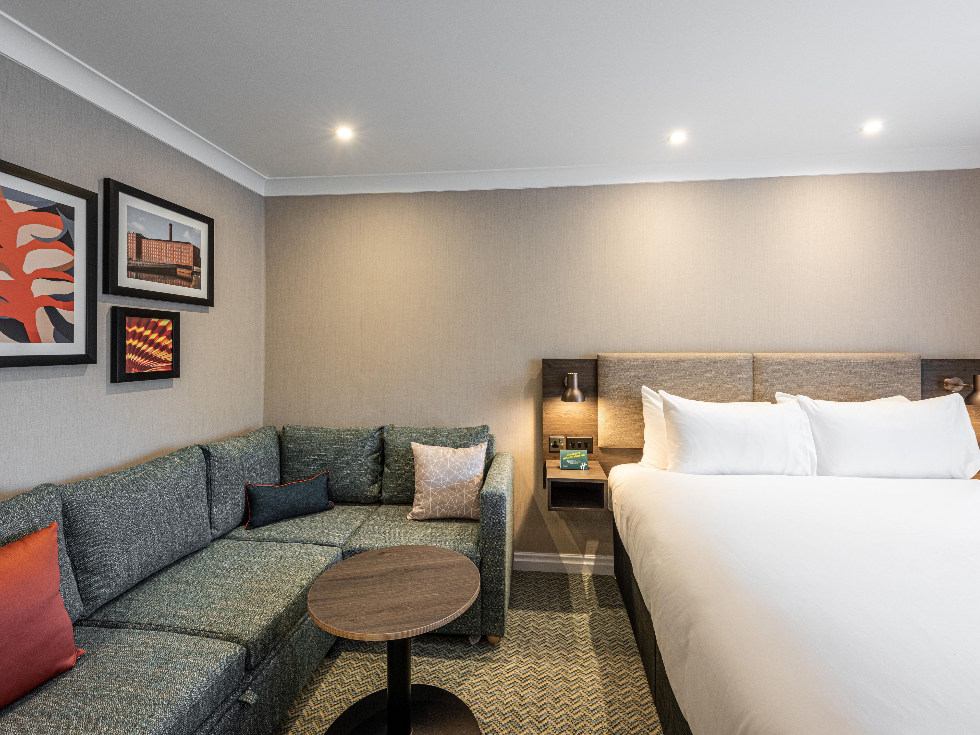 Newly refurbished room with sofa bed