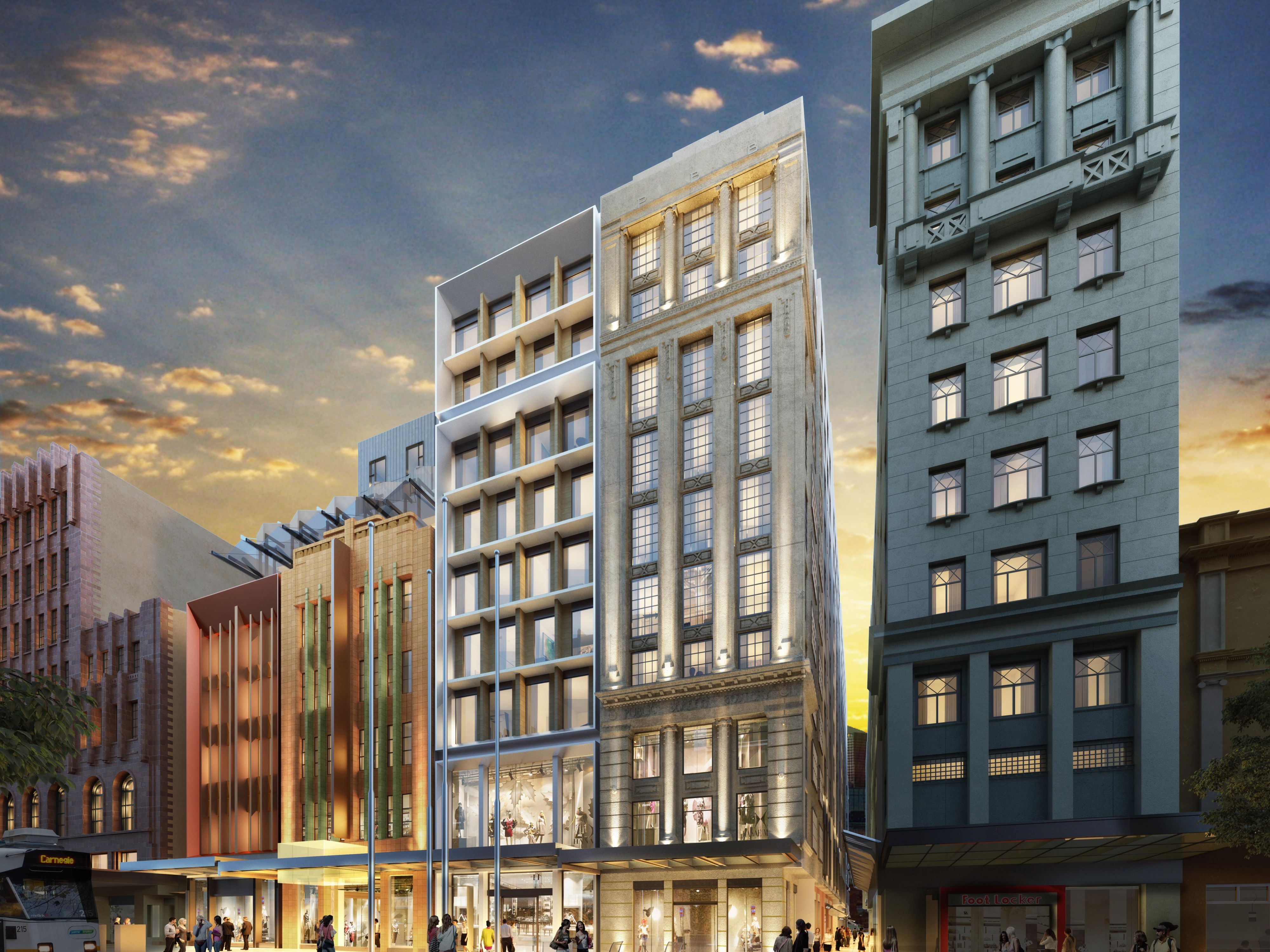 The hotel is located within the Melbourne Walk, a gem on Bourke Street Mall. Opening alongside the hotel, enjoy shopping, dining, and entertainment for all ages. The Melbourne Walk redevelopment blends Melbourne’s rich history with a re-imagined skylight arcade and modern heritage façades, creating the perfect shopping destination.
