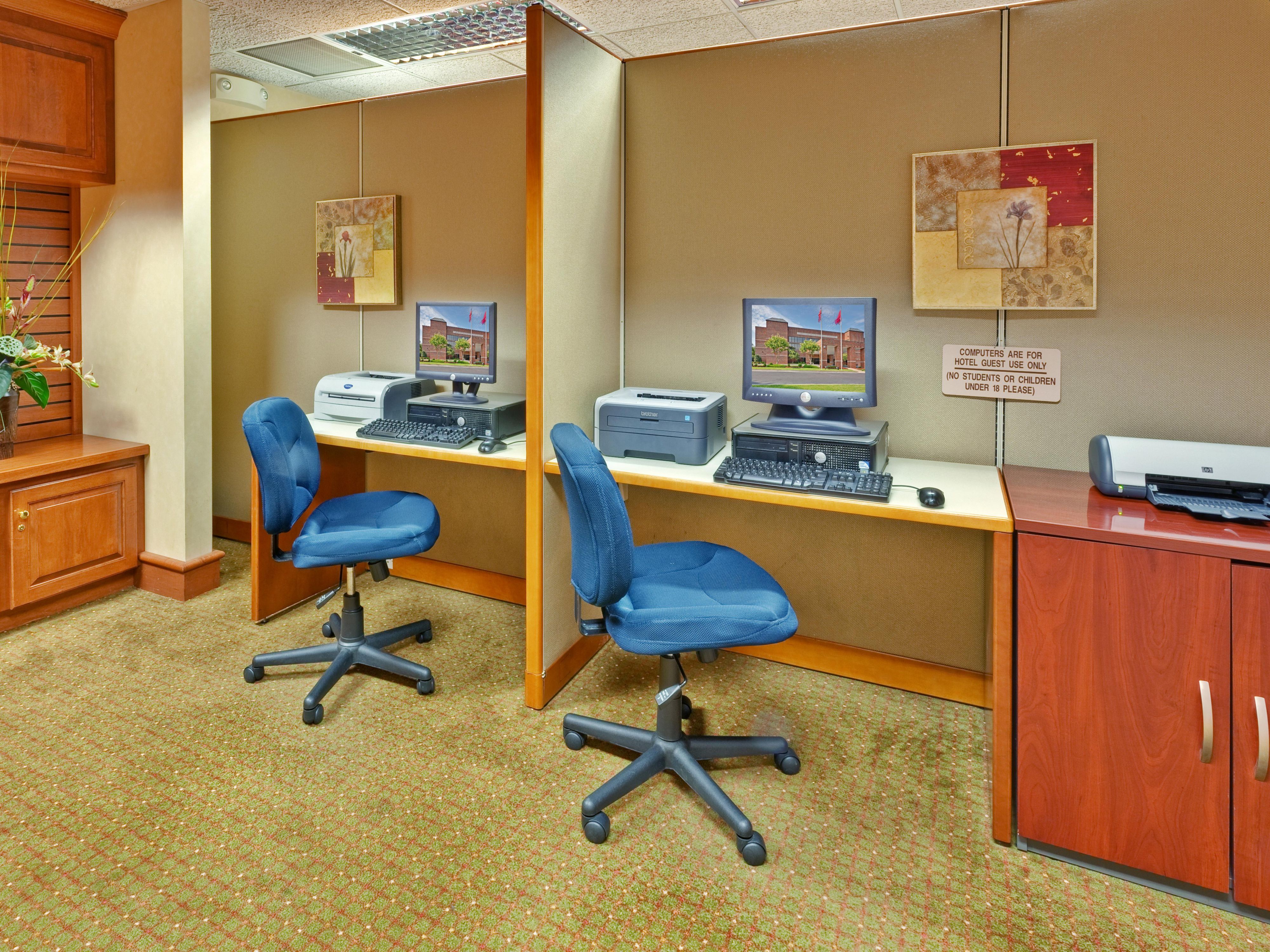 Business services are available any time of the day.