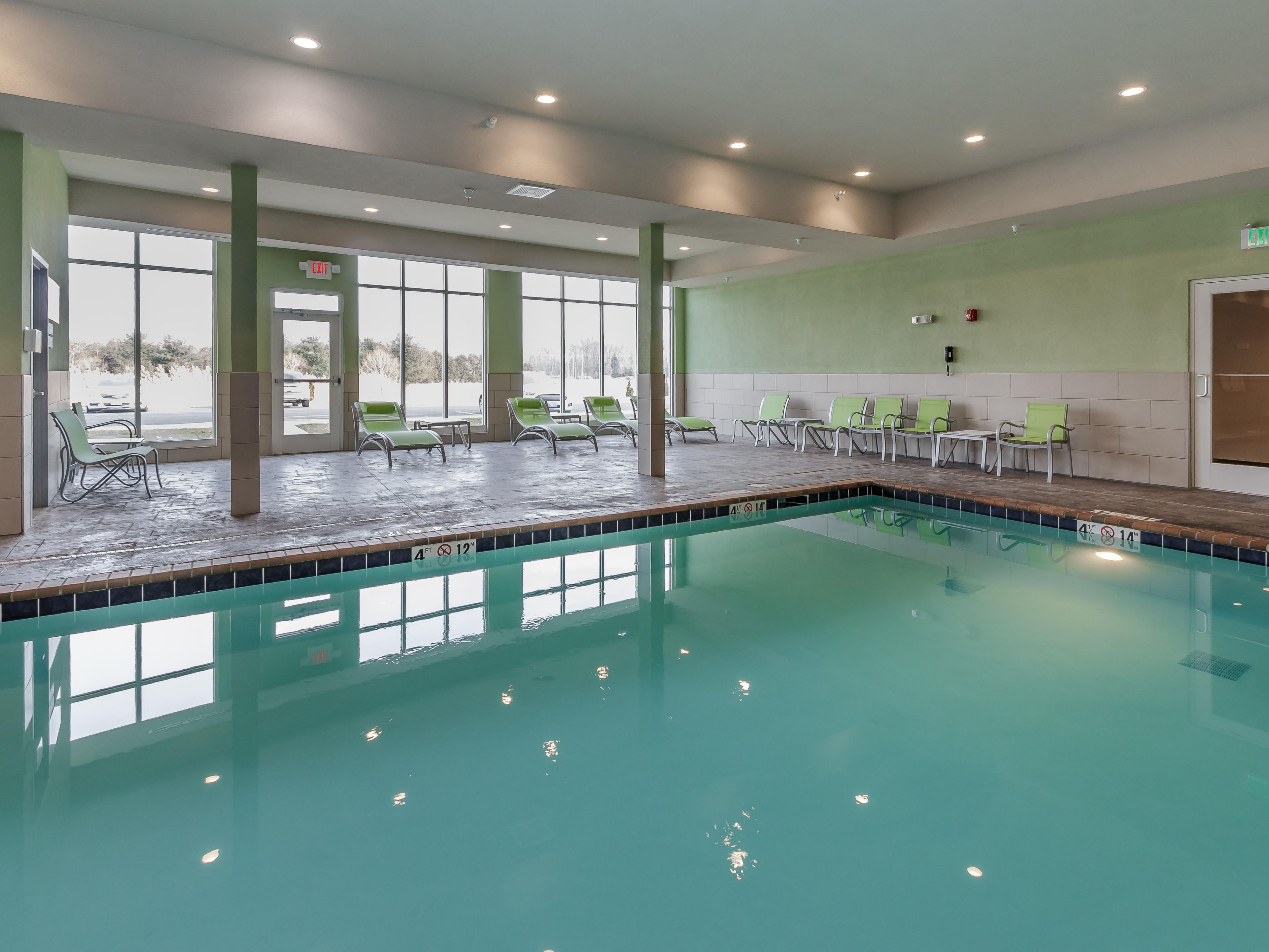 Enjoy a refreshing dip in our indoor heated pool! Perfect for family time or relaxing after a long day. Towels are provided for your comfort and convenience