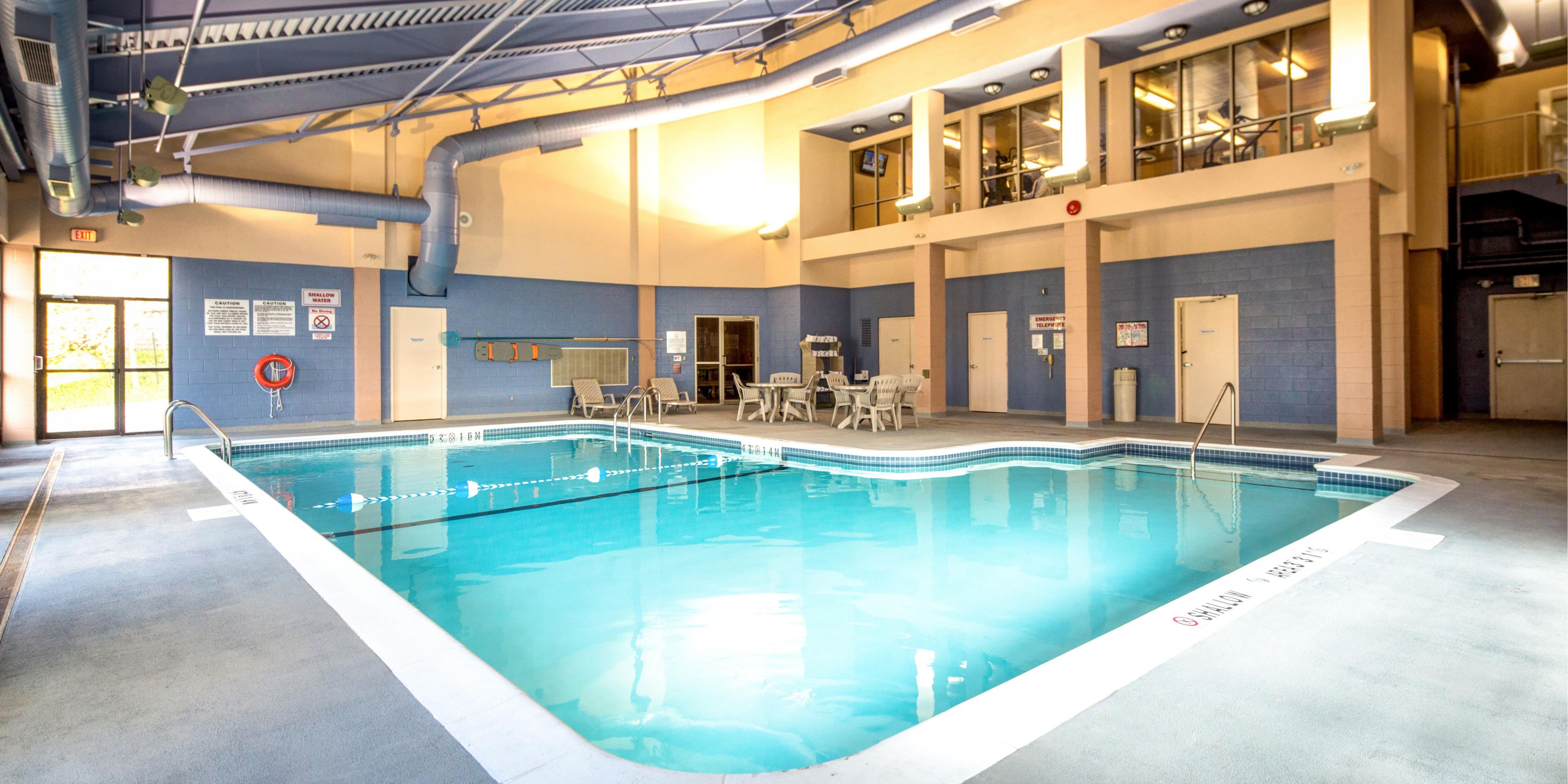 Whatever your fitness goals, our fitness center is equipped with everything you need to maintain your health goals while you stay. Splish Splash the Pool is BACK! Don't forget to take some time to relax and rejuvenate at the pool.
