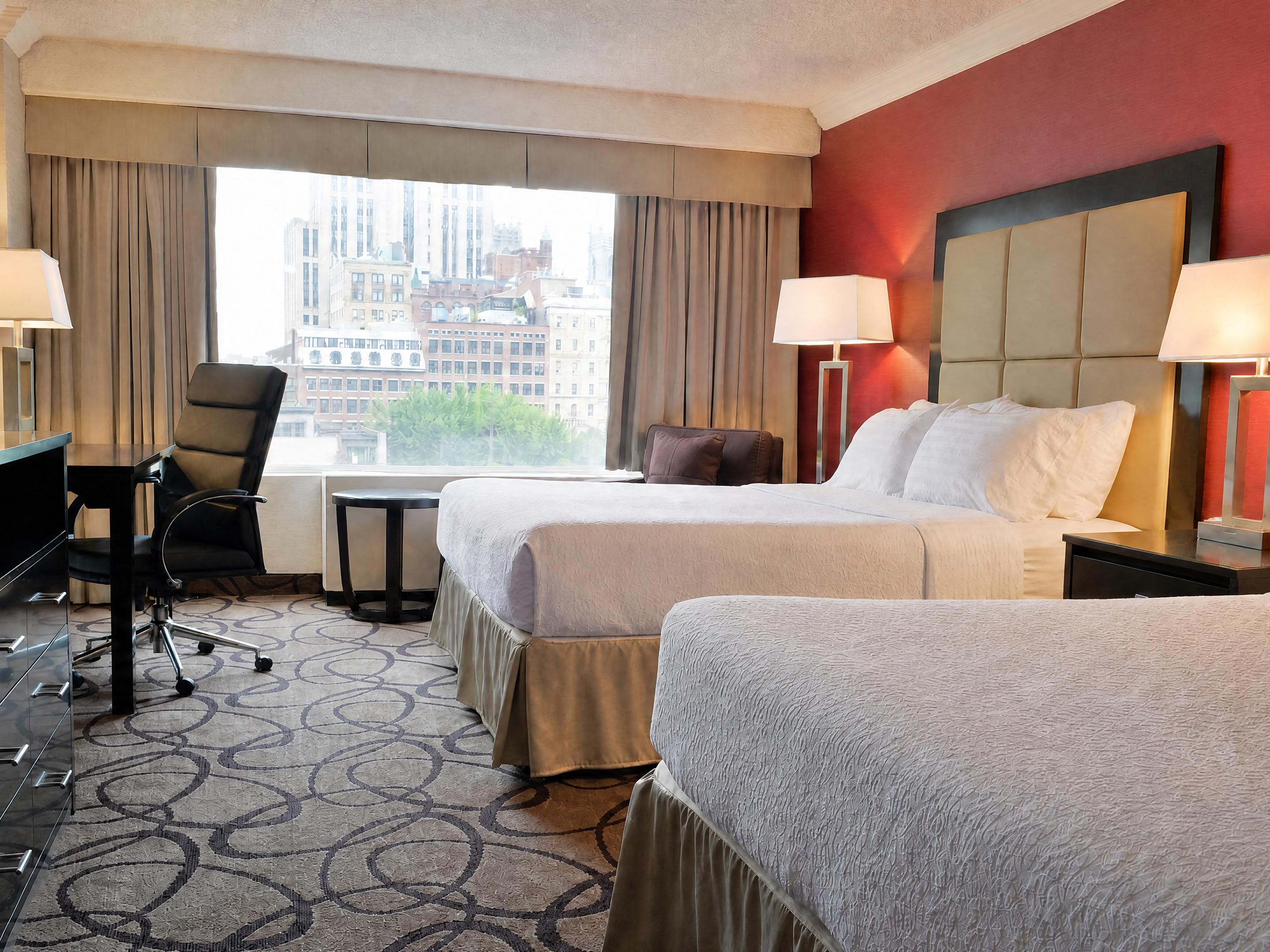 Two Queen Beds with view to Montreal Convention Center