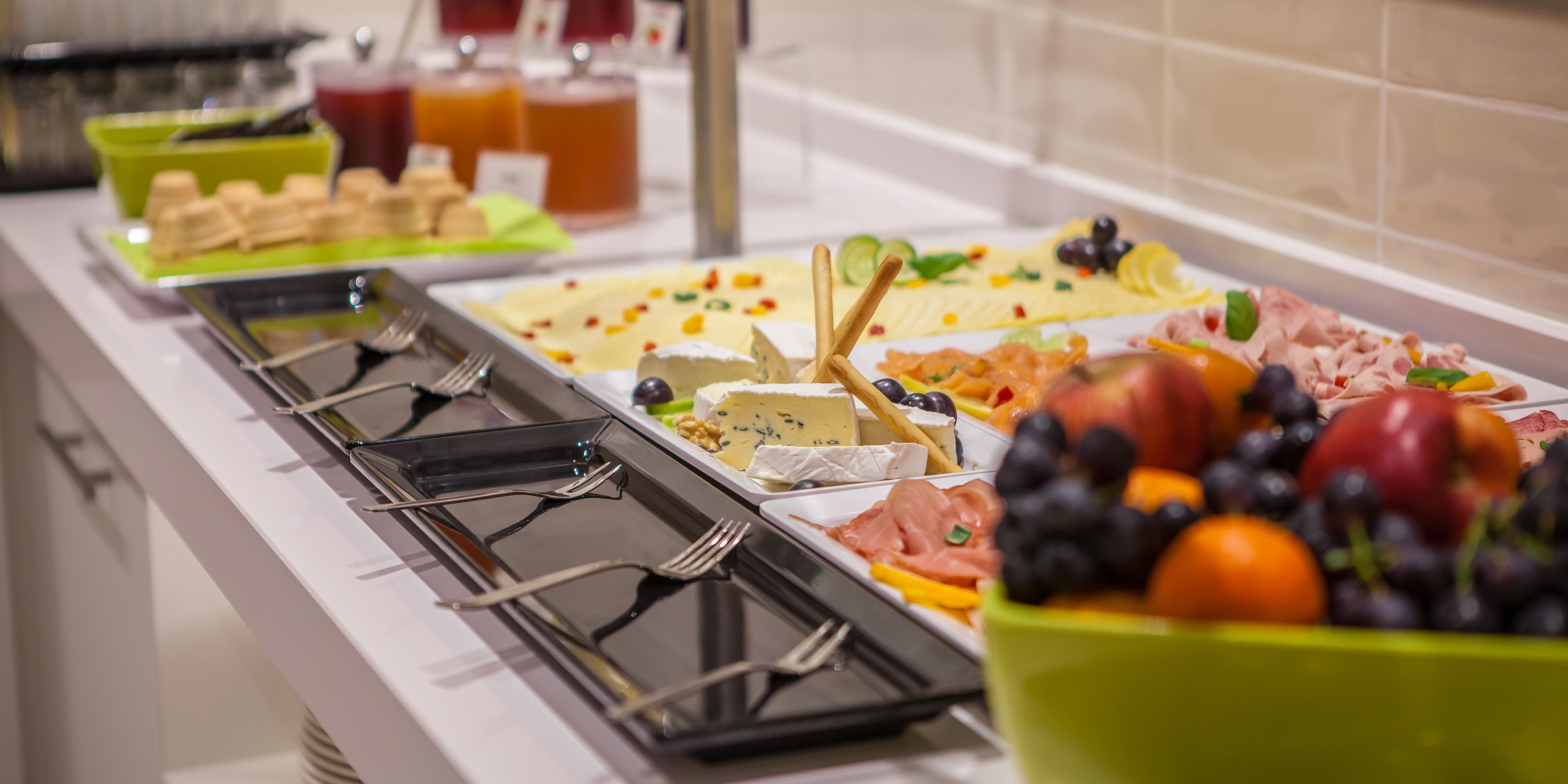 Delicious cold meats and cheeses among the options at breakfast.