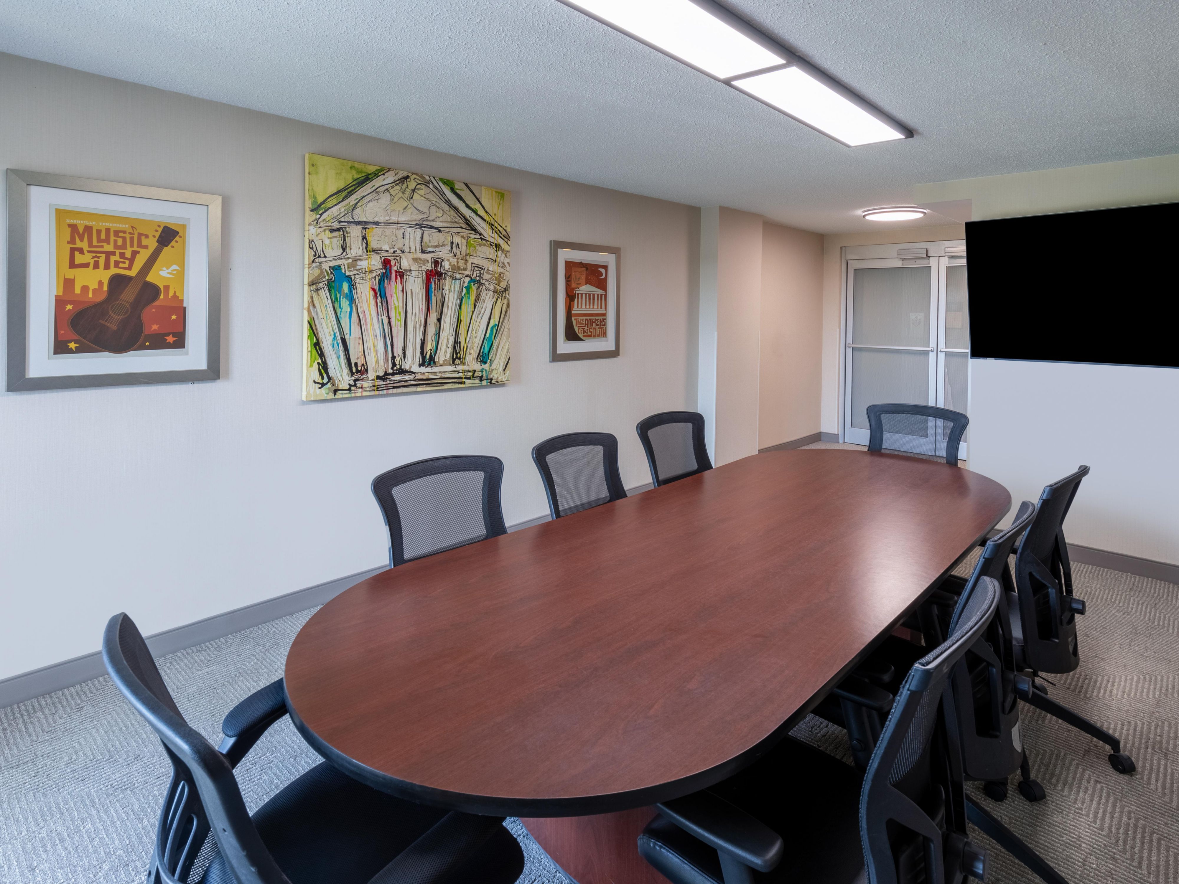 Boardroom with local art on the walls