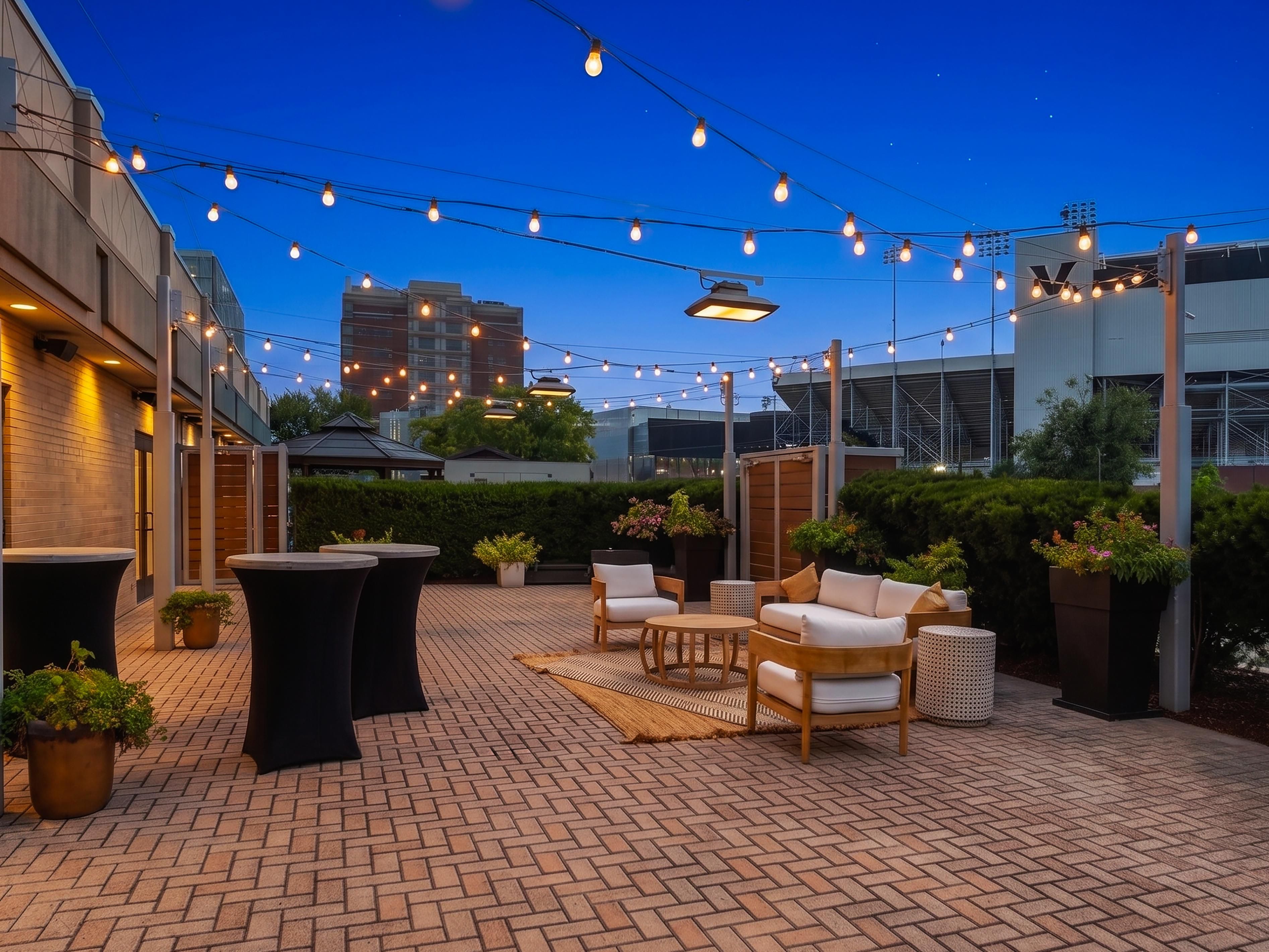 Outdoor patio space for hosting