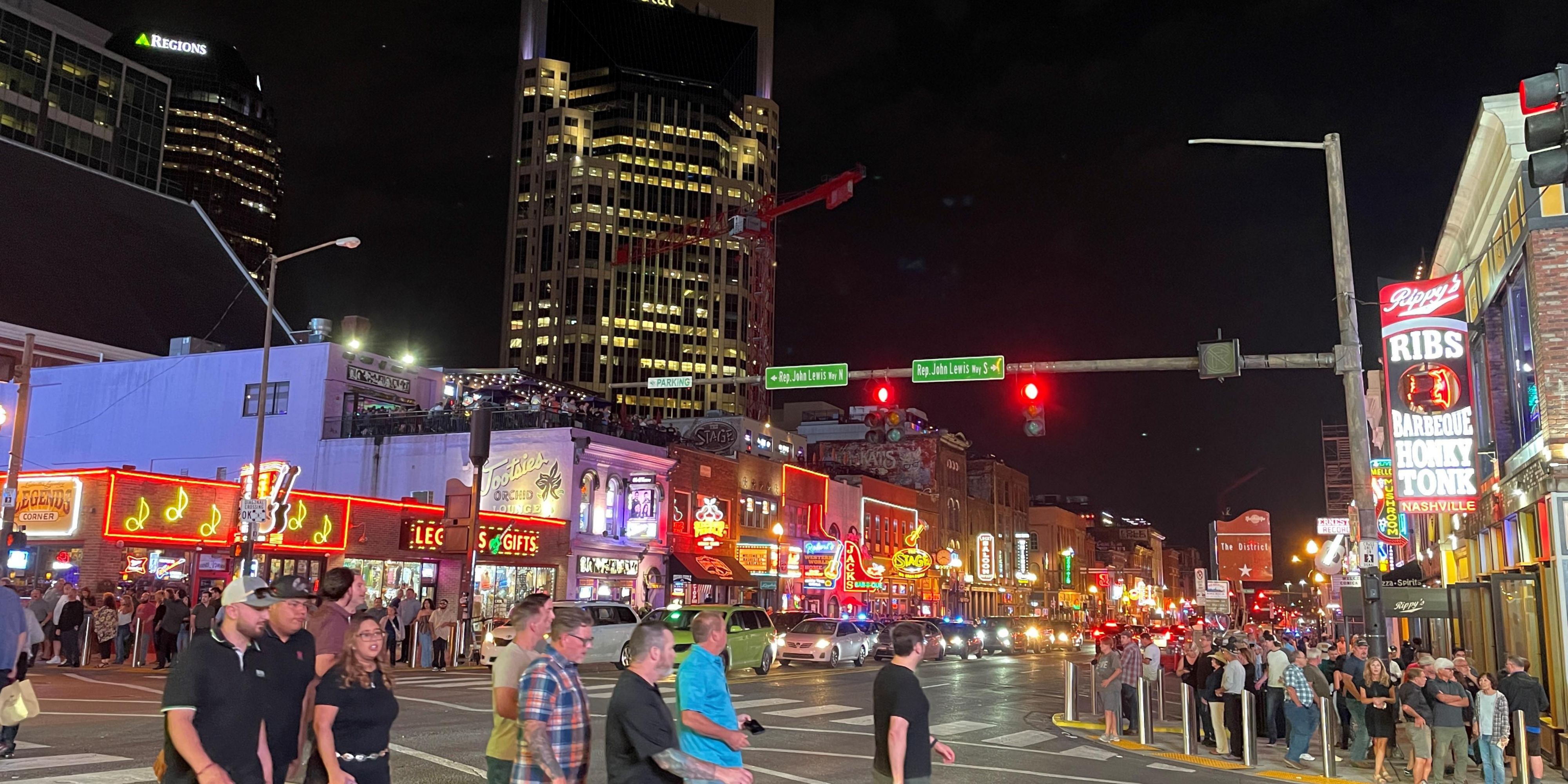 Downtown Nashville by Tootsie's Orchid Lounge