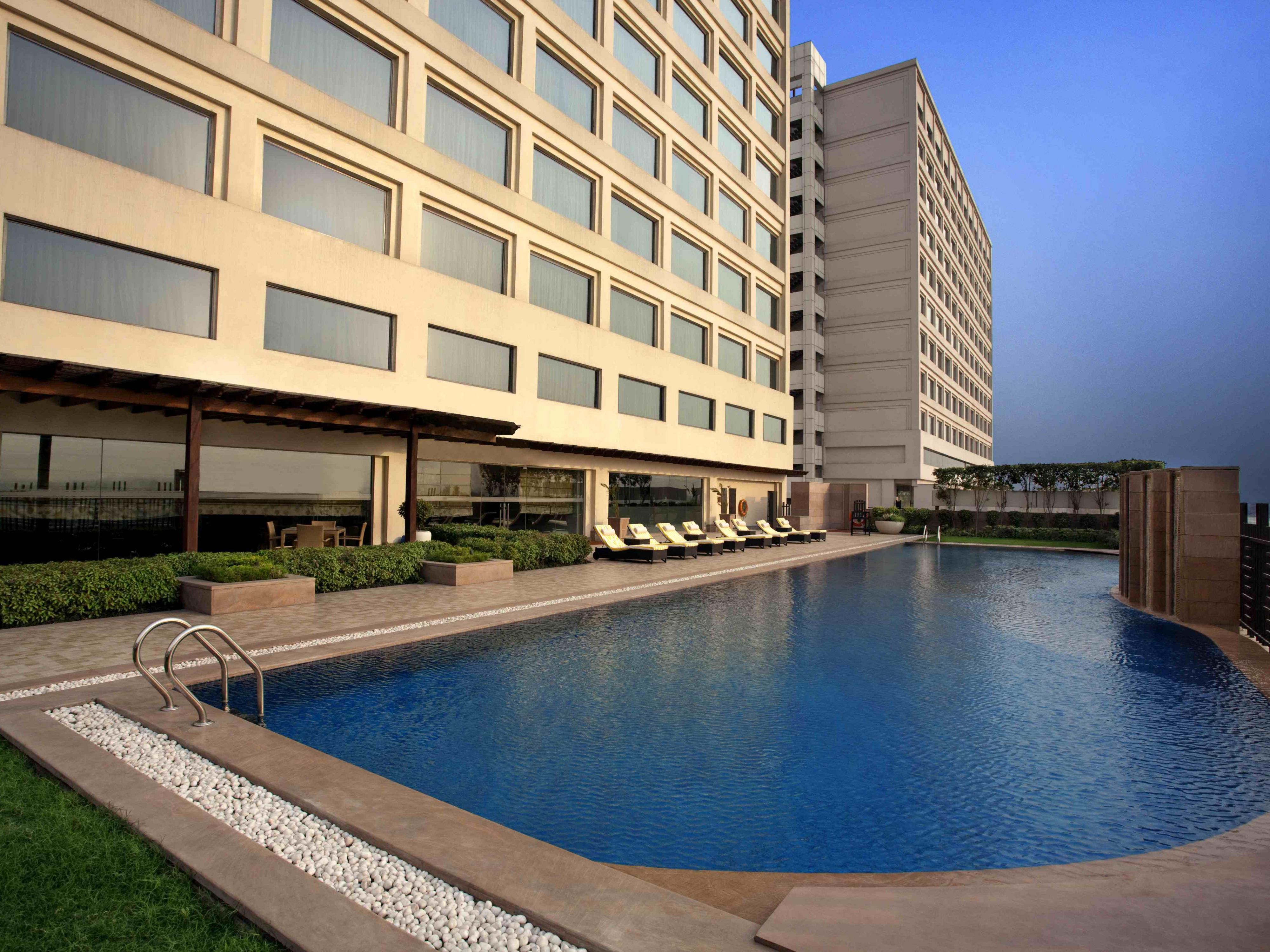 Relax and unwind in our outdoor infinity pool during your stay. 