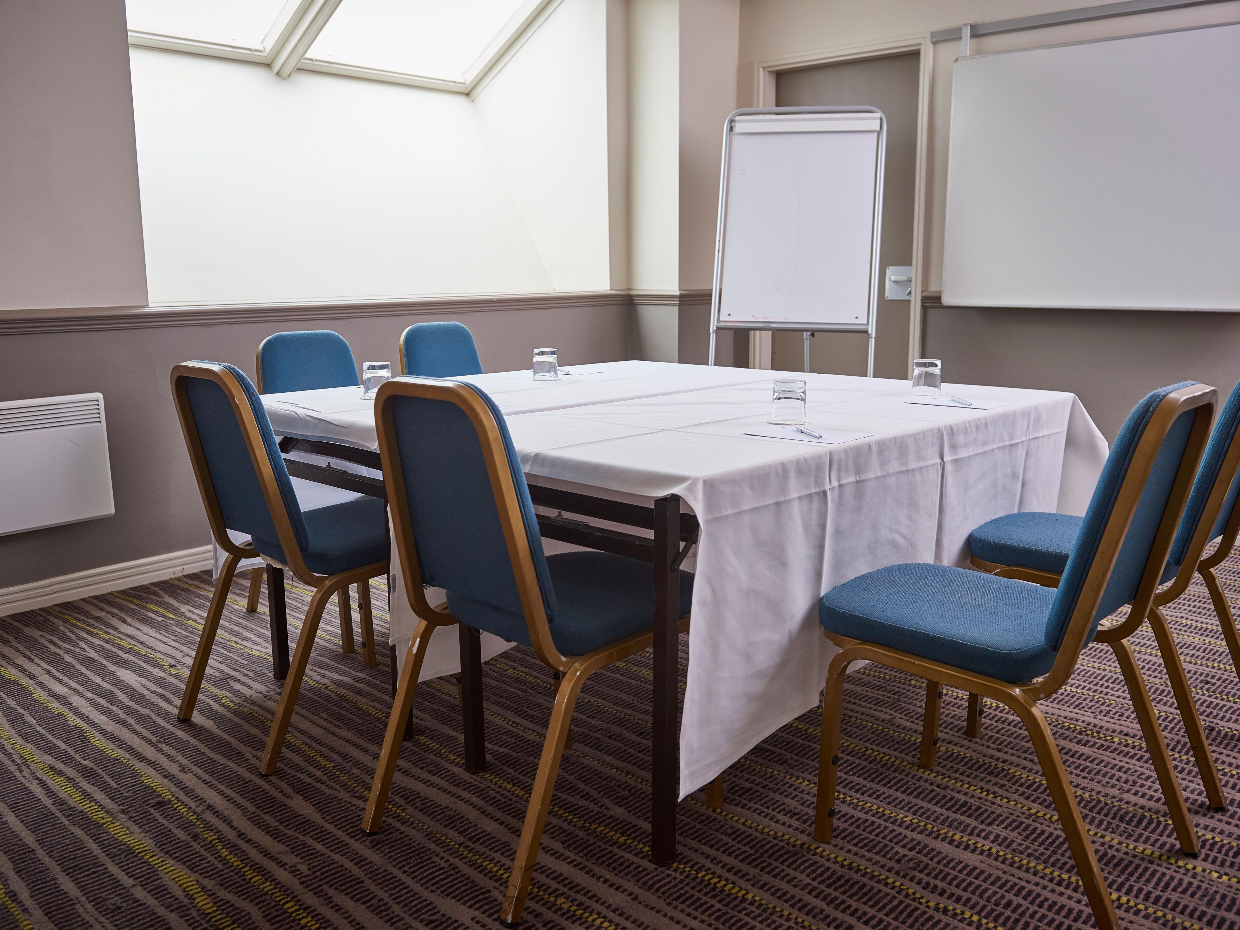 Our meeting rooms offer a vibrant space to host your next conference or meeting for up to 50 guests. Choose from our three meeting rooms, each featuring free Wi-Fi and natural daylight. To ensure everything is taken care of during your business meeting we offer delegate packages to provide delicious catering options for all your guests.