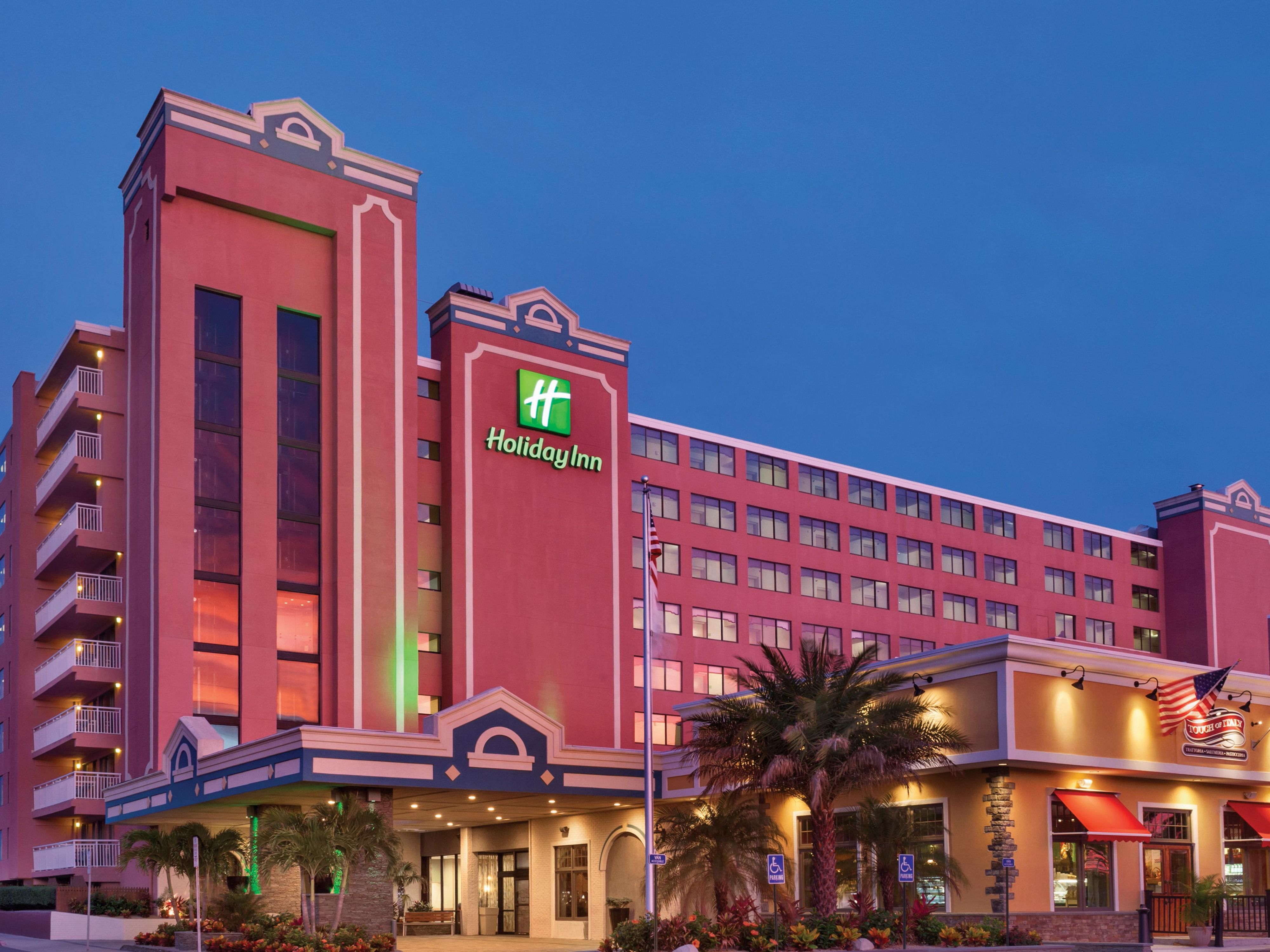 What's better than an Ocean City beachfront hotel with great amenities? Enjoy indoor and outdoor pools with a swim-up bar, hot tubs, fire pits, and a range of kids' activities. Plus, dine at two onsite restaurants where kids under 12 eat free! Stay active in our fitness center, and make use of our EV chargers and free Wi-Fi for a convenient stay.