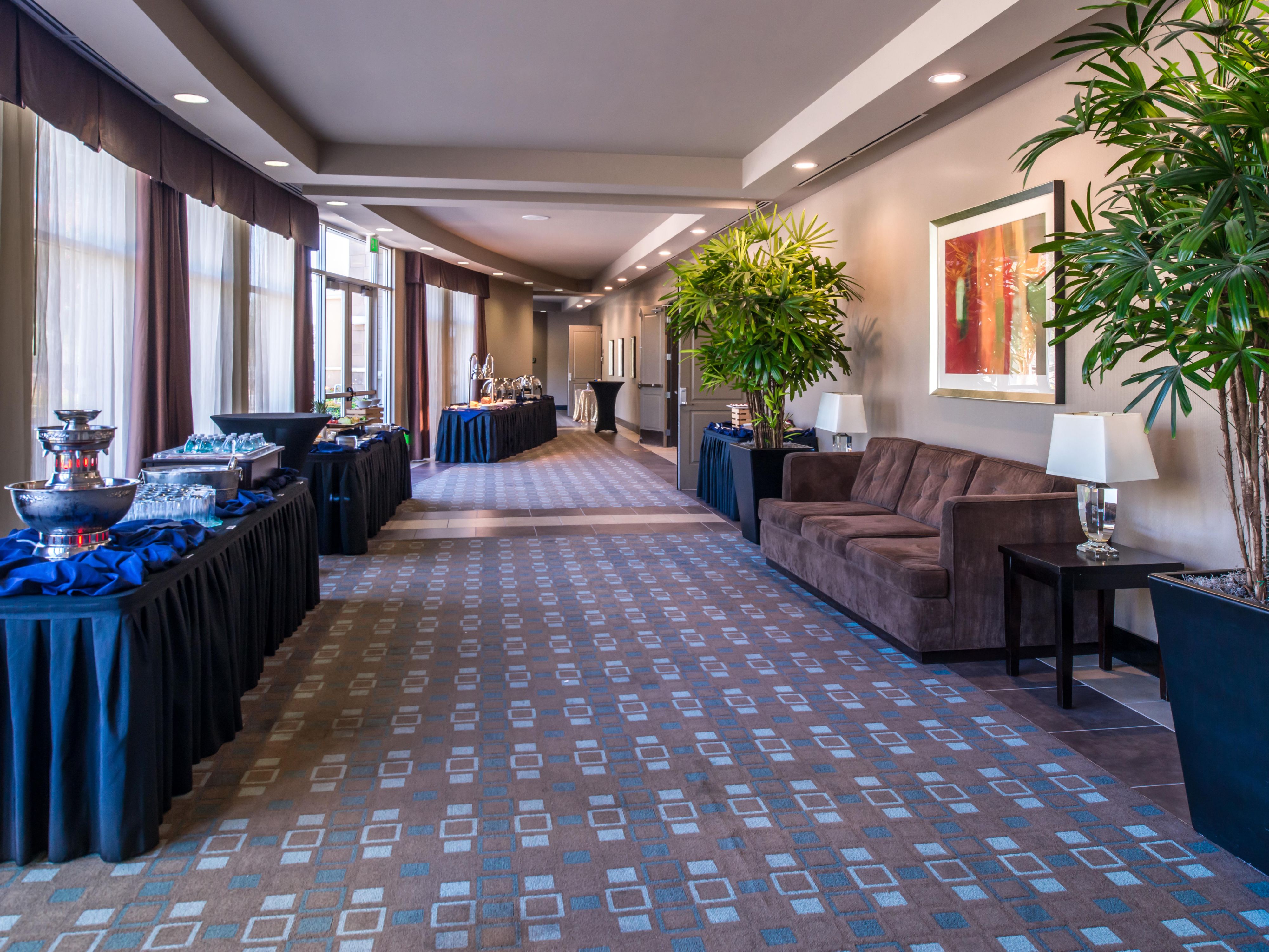 Our hotel features flexible meeting and banquet space with in-house catering and AV packages available for your customized event. Call the hotel for more info!