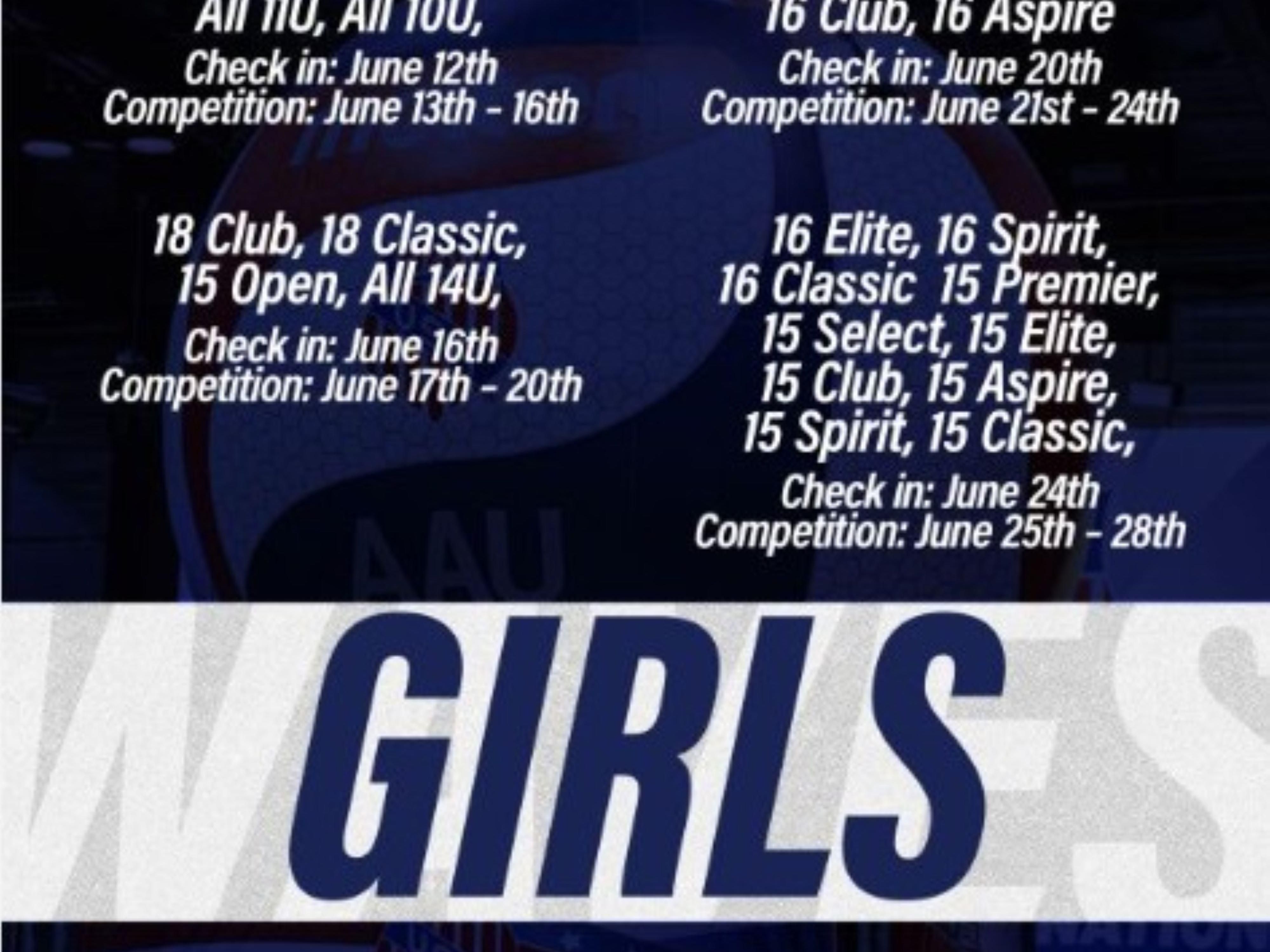 Game on! The 52nd AAU Girls Junior National Volleyball Championship serves up elite youth competition June 13–28 at the Orange County Convention Center, only 1.3 miles from our hotel. Girls ages 10–18 compete across four waves in one of the largest volleyball events in the country.