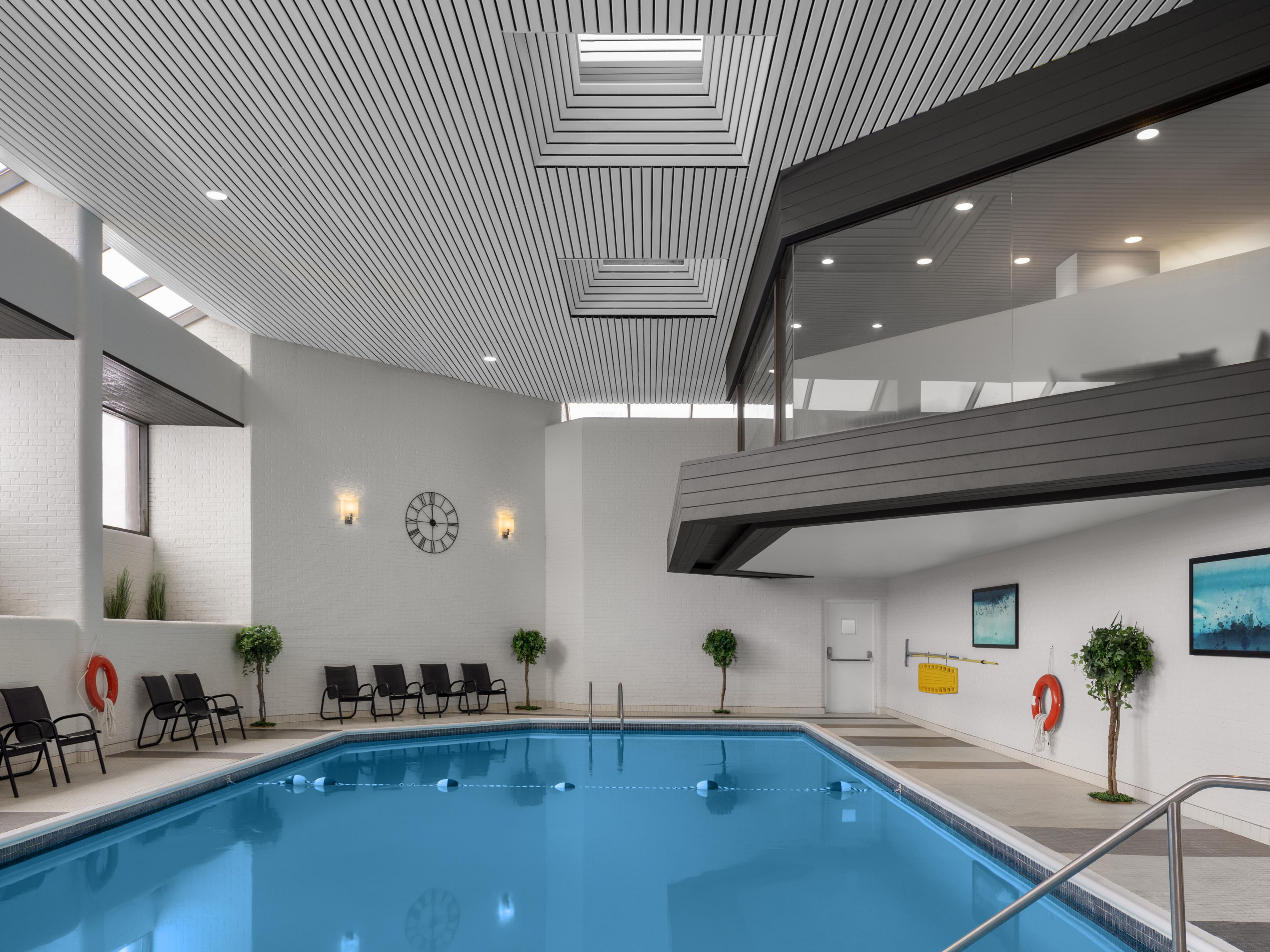 Take a dip in our refreshing indoor pool, open daily 5:30 AM – 11:00 PM. Start your day with invigorating laps, make a midday splash, or unwind with a leisurely evening swim. Whatever you like to do, our pool is the perfect place for fun, recreation, and relaxation.