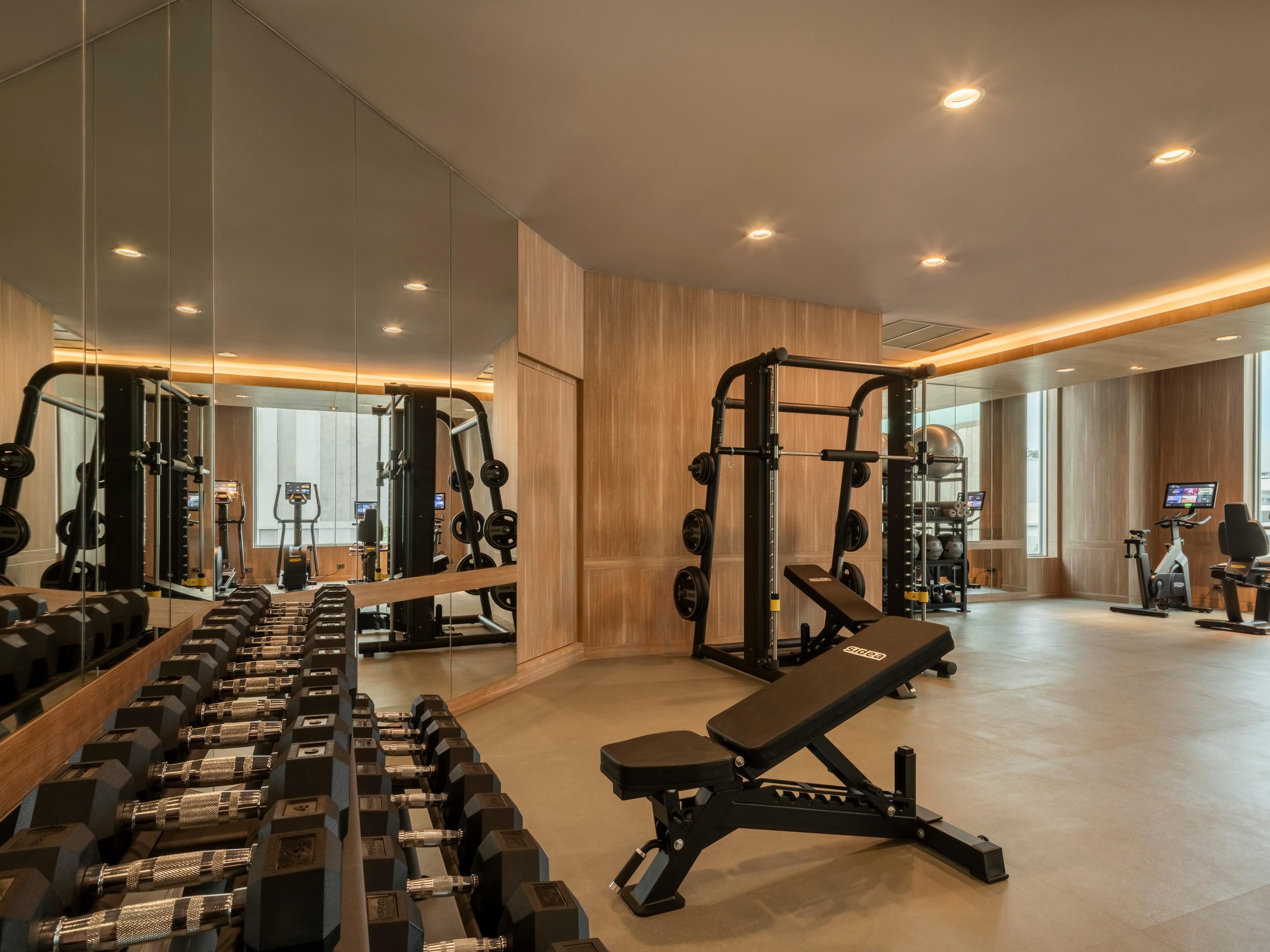 Energize your day at our fitness centre featuring modern cardio equipment, free weights, and strength training machines. Large windows offer stunning Pattaya Bay views while you work out in our clean, air-conditioned space. Perfect for sunrise workouts or evening sessions, maintaining your wellness routine has never been more inspiring.