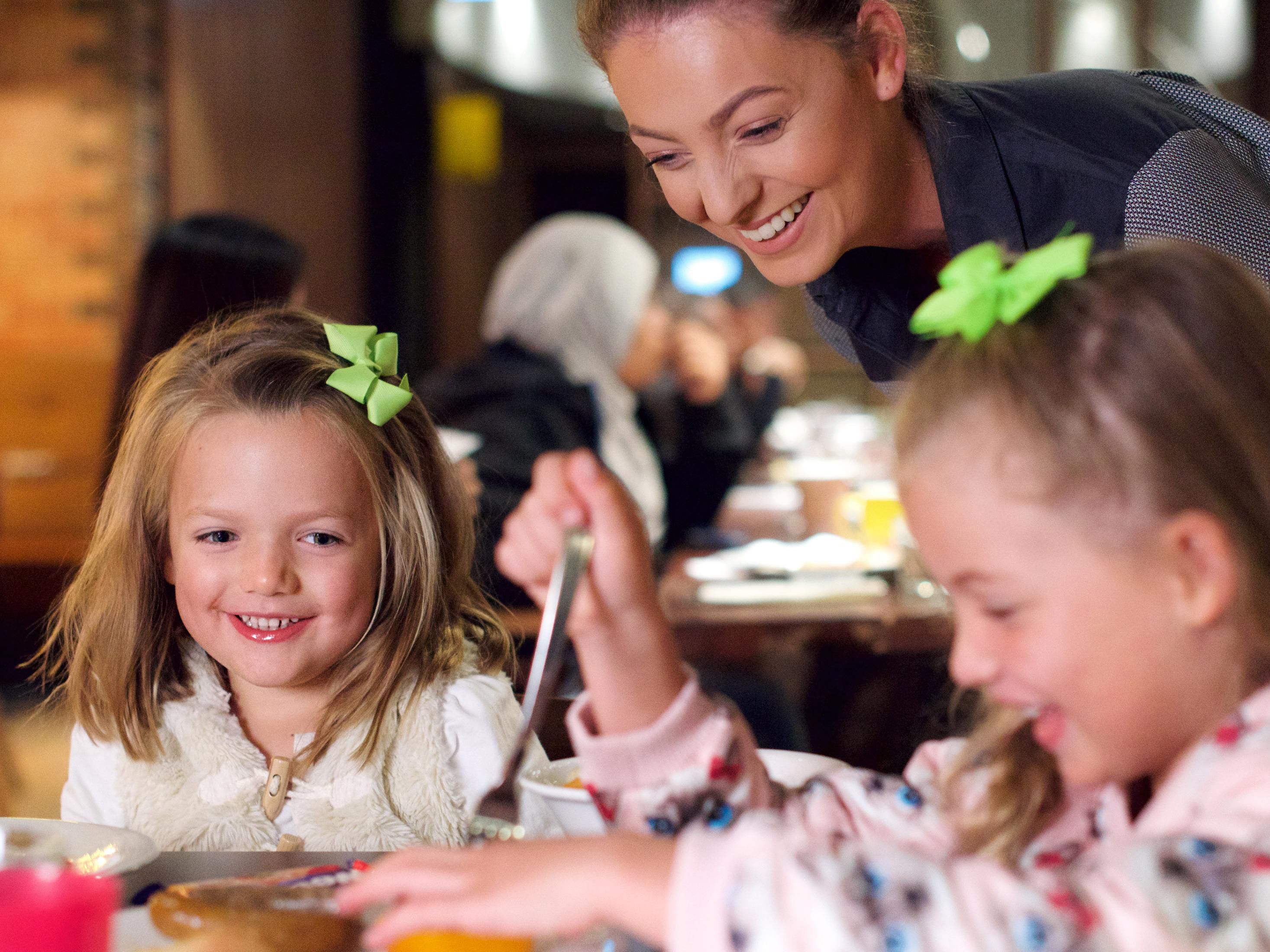 We welcome kids with open arms and help families save money with our Kids Stay & Eat Free* guarantee. Kids eat free at breakfast, lunch and dinner when dining with an adult. Plus to make your stay even more affordable, kids aged 12 and under stay for free when sharing their parents’ room.