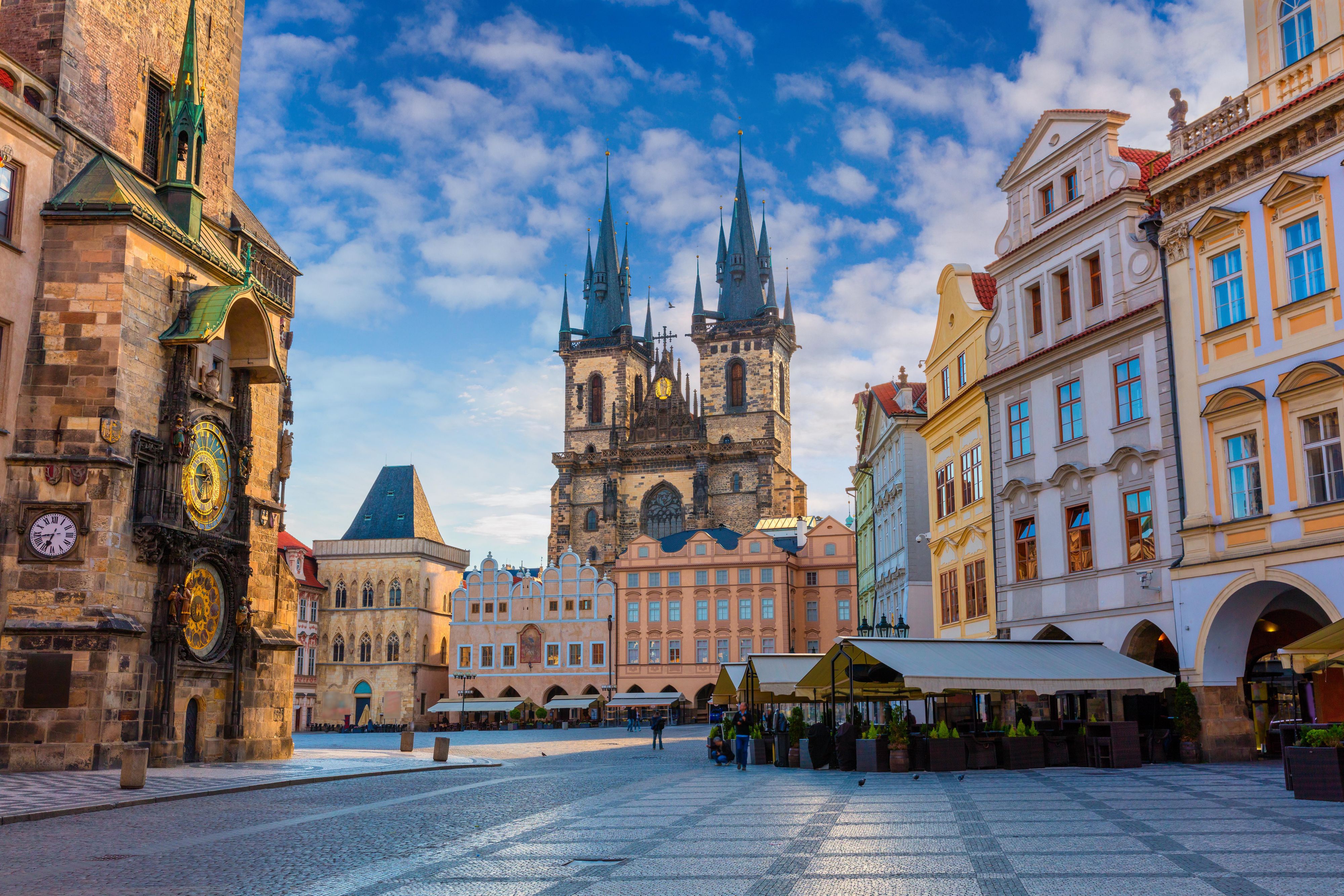 Uitzicht op de stad van Praag