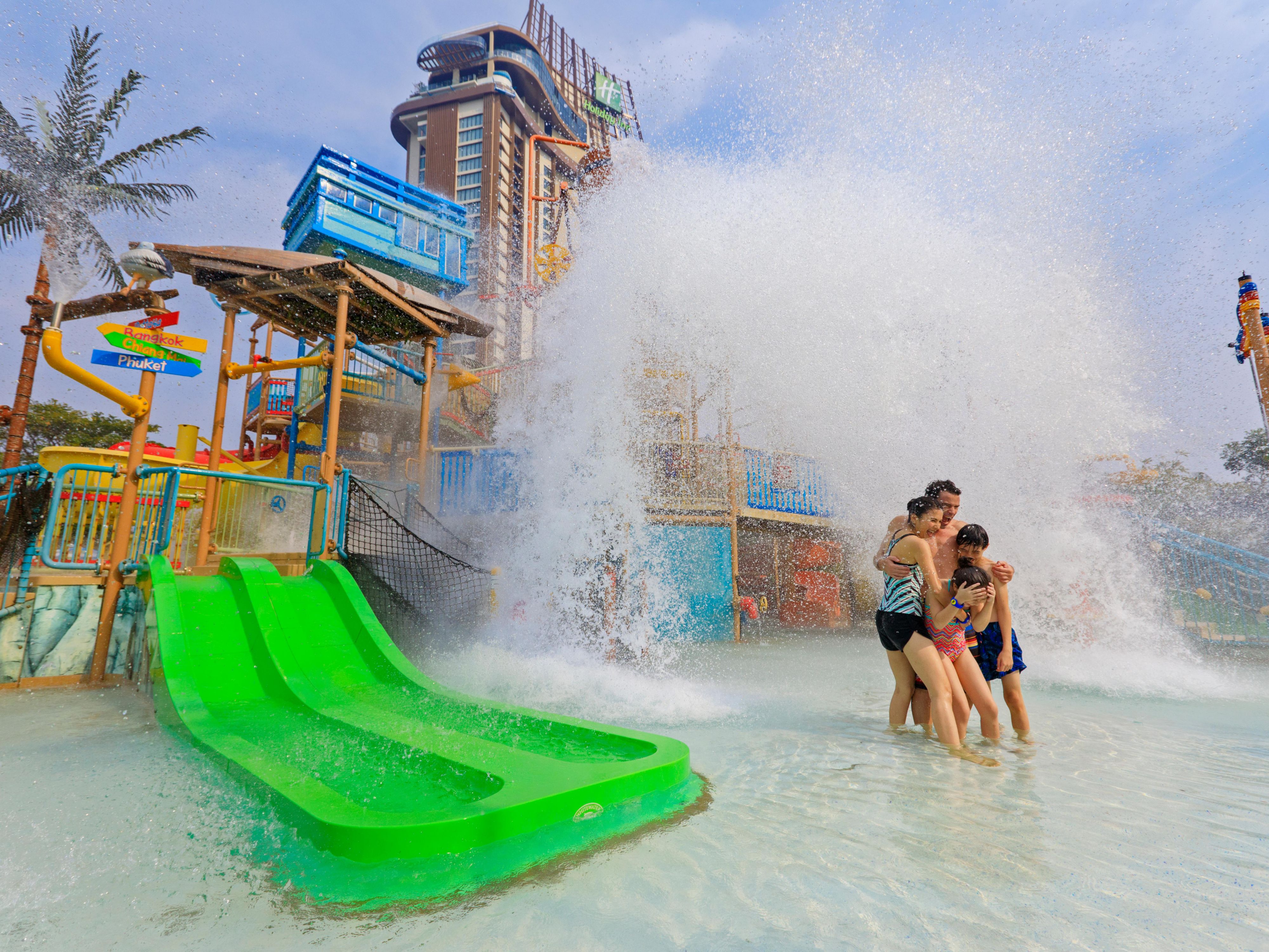Experience endless excitement at Vana Nava Water Jungle, Asia's first water jungle at the Holiday Inn Resort® Vana Nava Hua Hin. Guests enjoy free access to over 20 thrilling rides, including heart-stopping slides and kid-friendly pools. With something for everyone, it's the ultimate destination for water park enthusiasts.