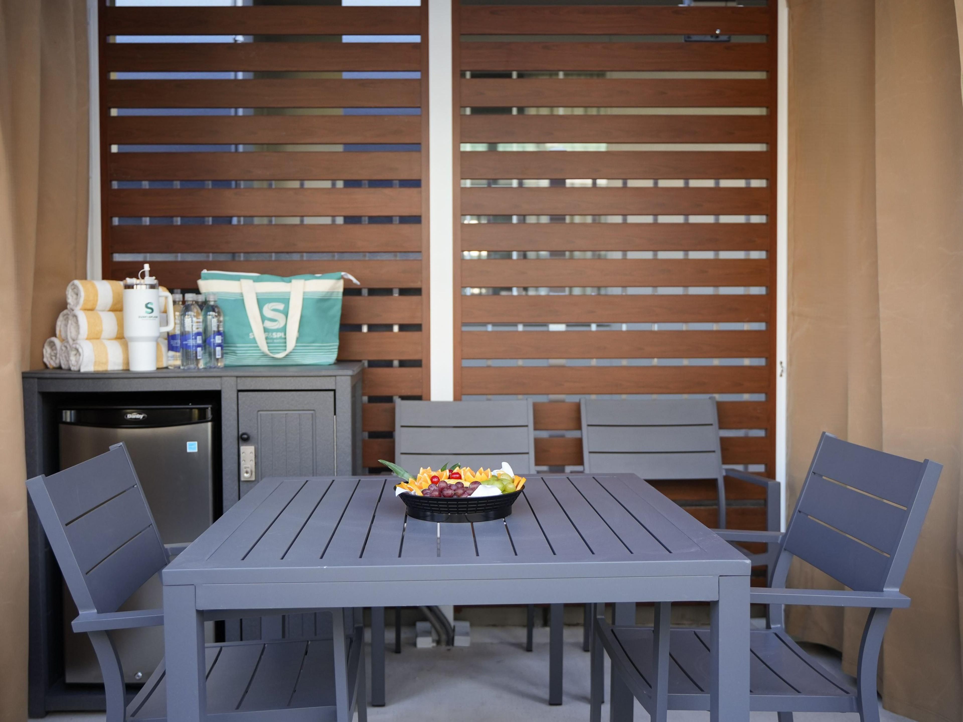 Cabanas on property