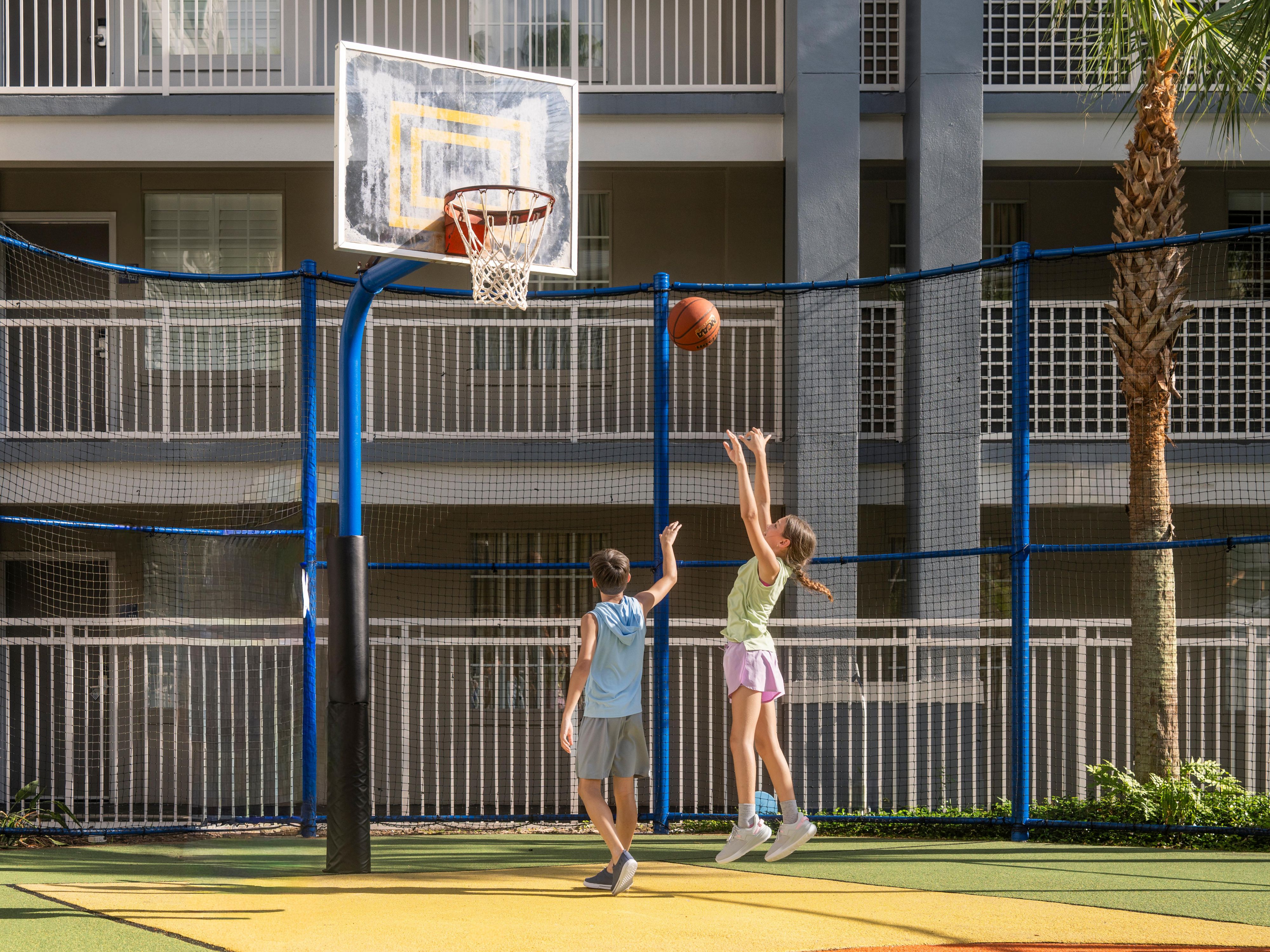Shoot some hoops in our basketball court